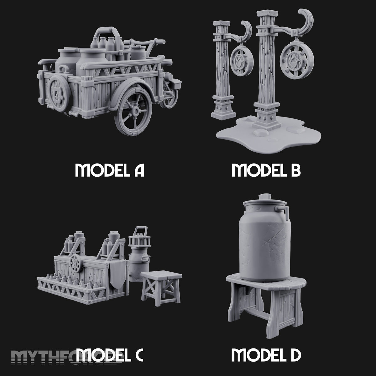 Curdle Not, Want Not Wooden Milkman Market Set — All