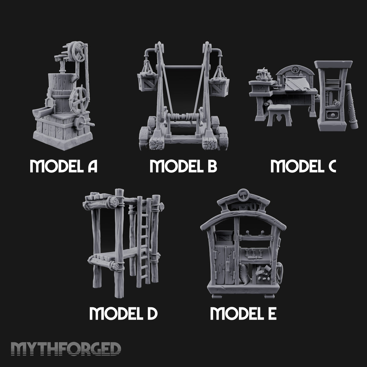 Pulleys, Planks and Plans Wooden Construction Site Terrain Set — All