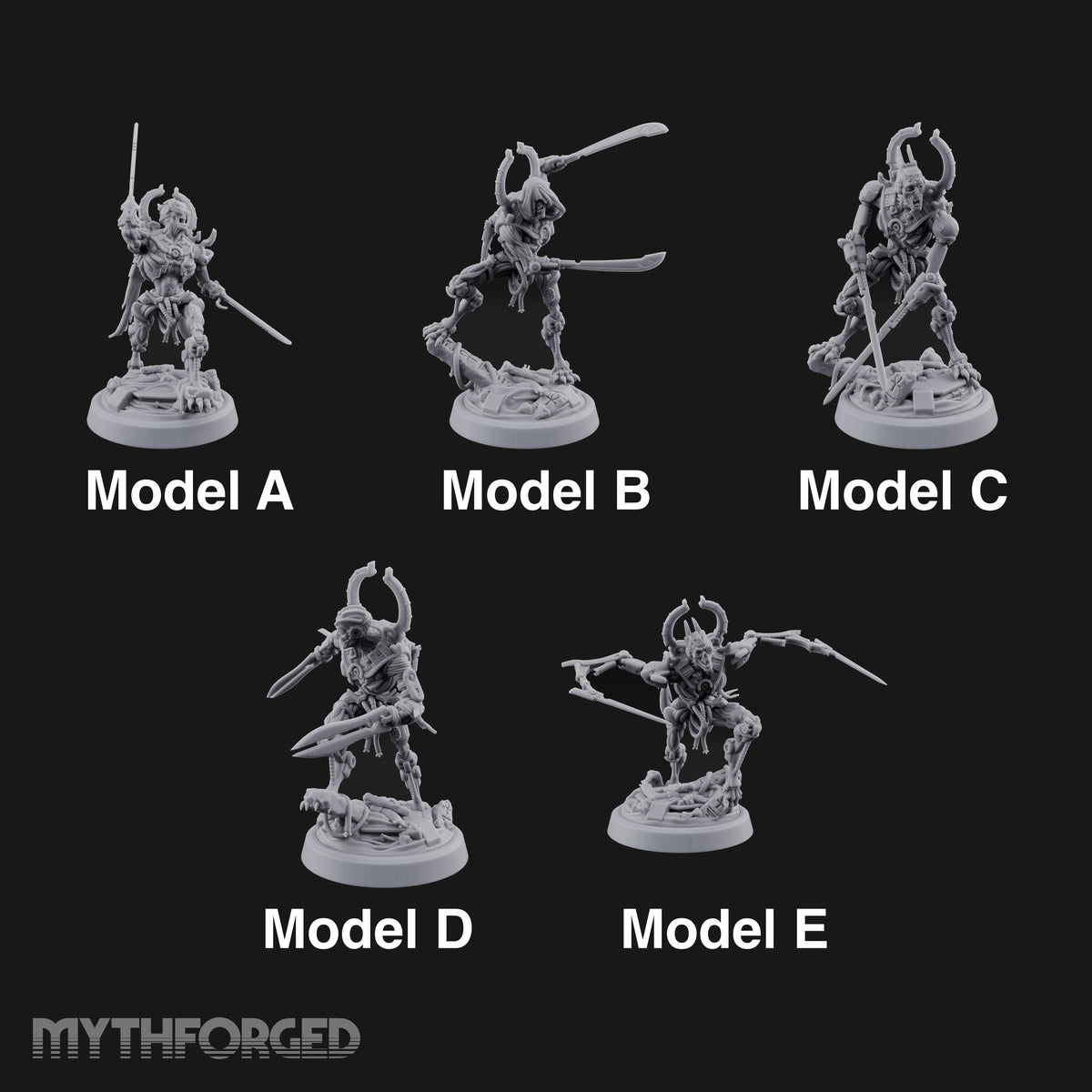 Crescent Crown, Wires Exposed Mummy Cybernetic Blade Warriors — All