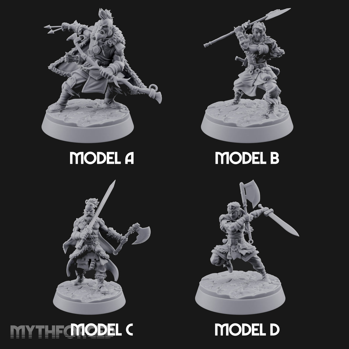 Furs Still Frosted Human Barbarians — All · Bow & Arrows + Greataxe + Sword & Axe + Axe & Sword