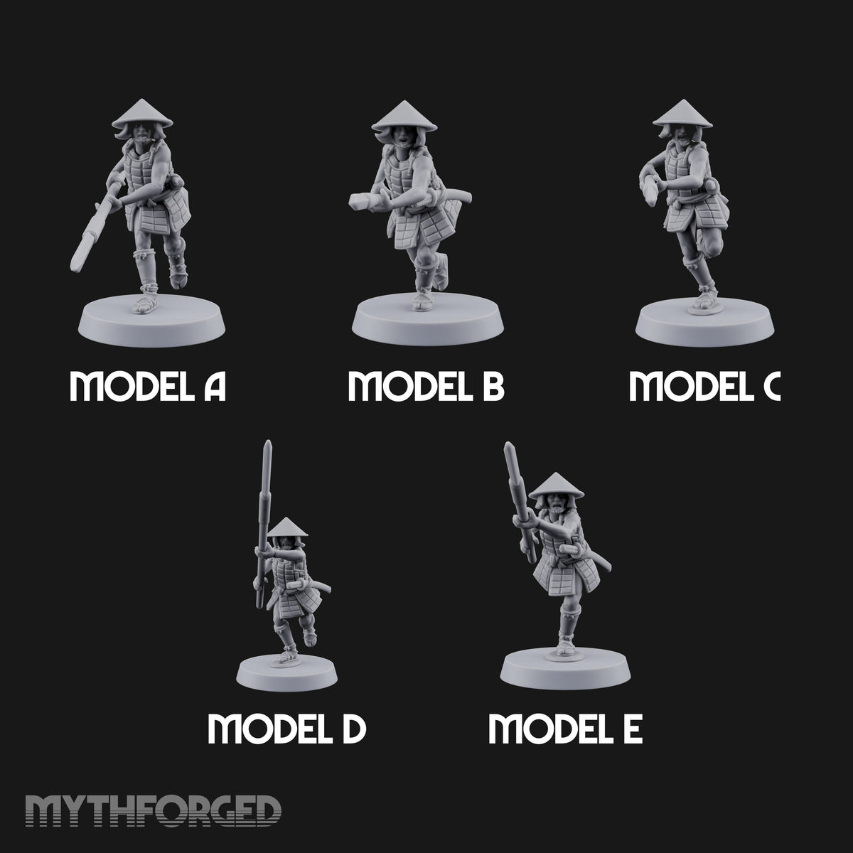 Charging Headlong Human Ashigaru Spearmen — All