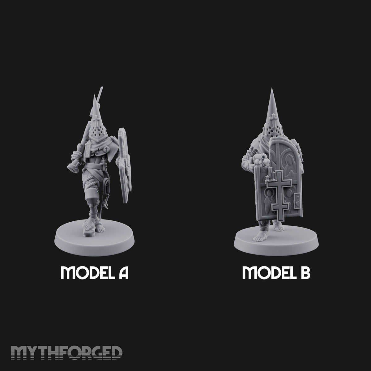 Faith Under Fire Human Pilgrim Gunners Miniature for Dungeons and Dragons, Pathfinder or other TTRPGs