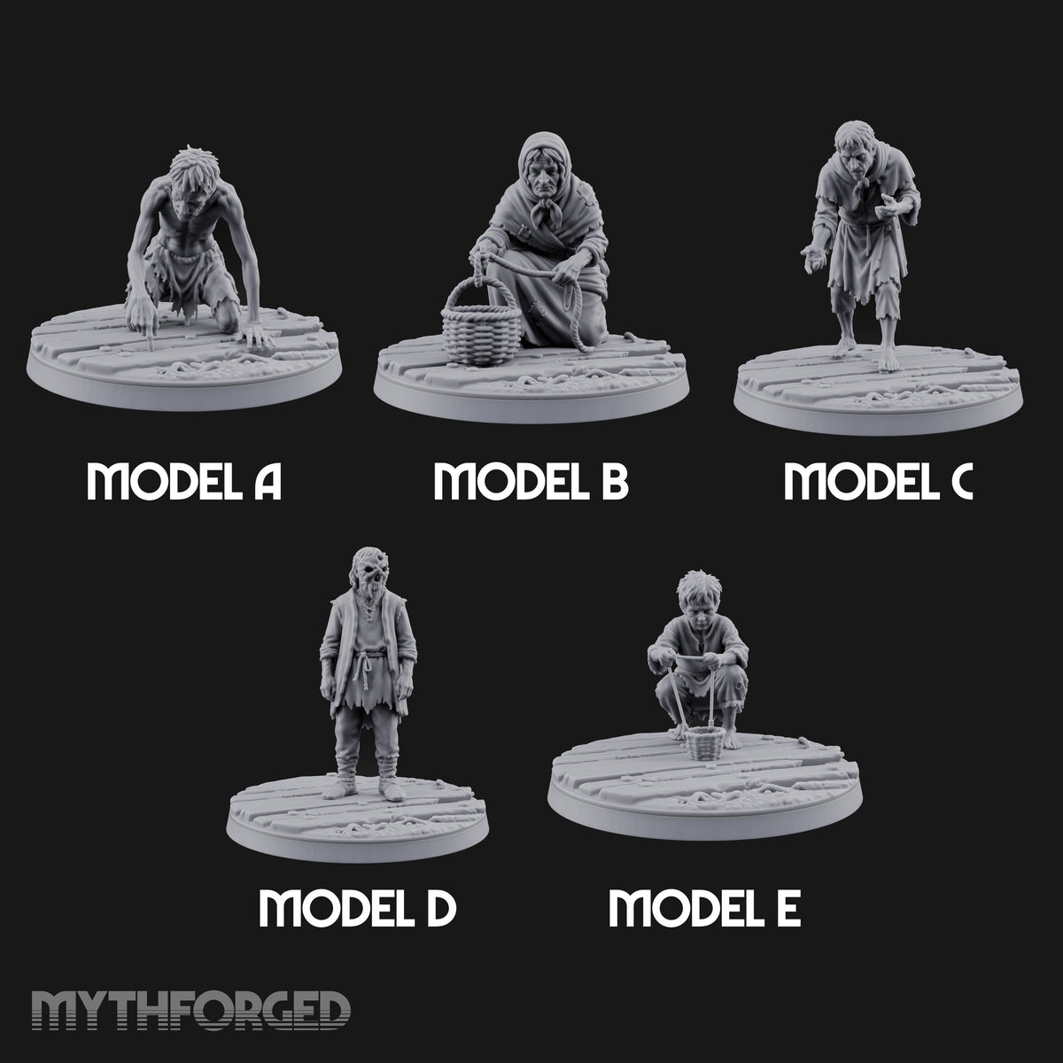 Heeding the Water Human Cultists Miniature for Dungeons and Dragons, Pathfinder or other TTRPGs