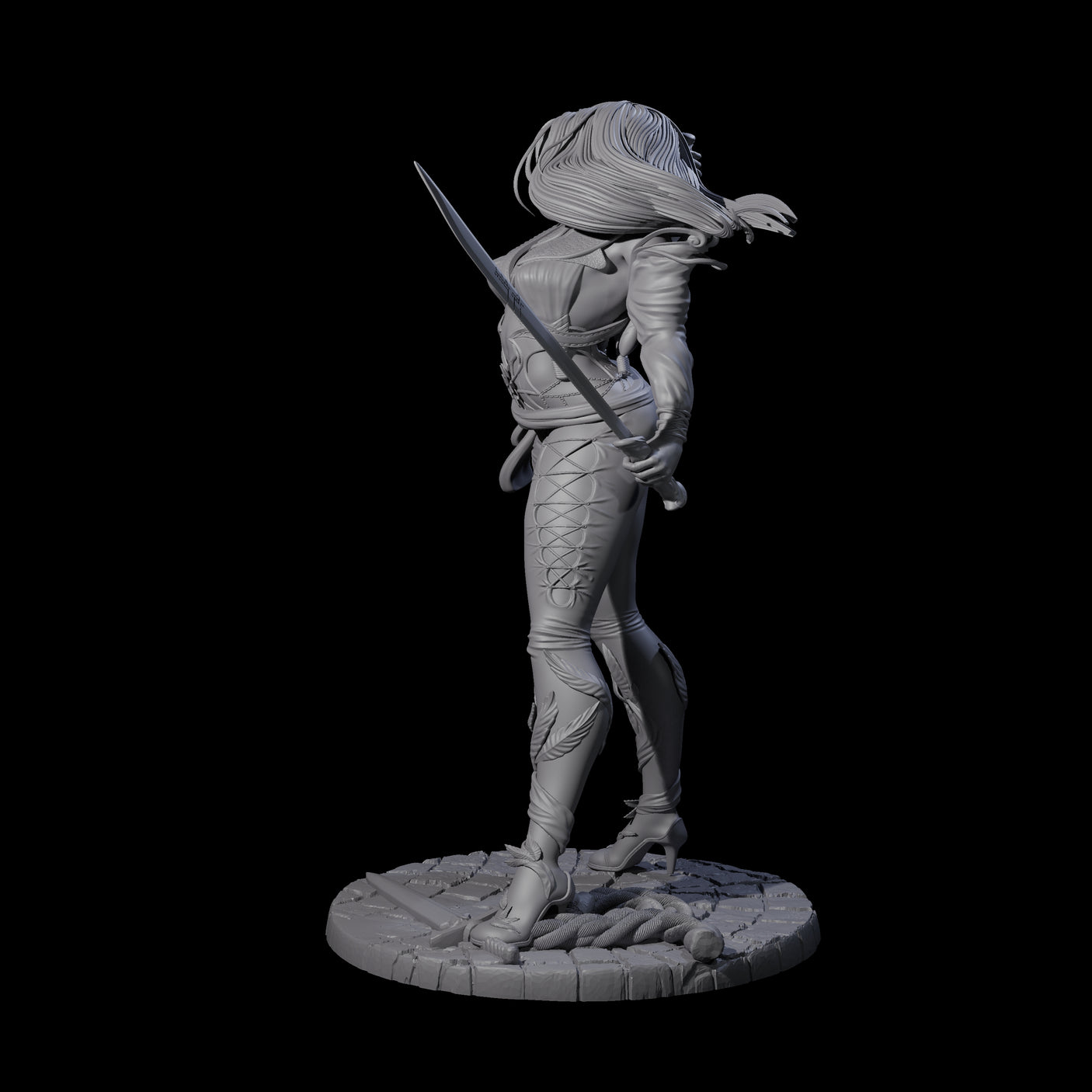 Abina - Daring Elf Swordmaster Miniature for Dungeons and Dragons, Pathfinder or other TTRPGs