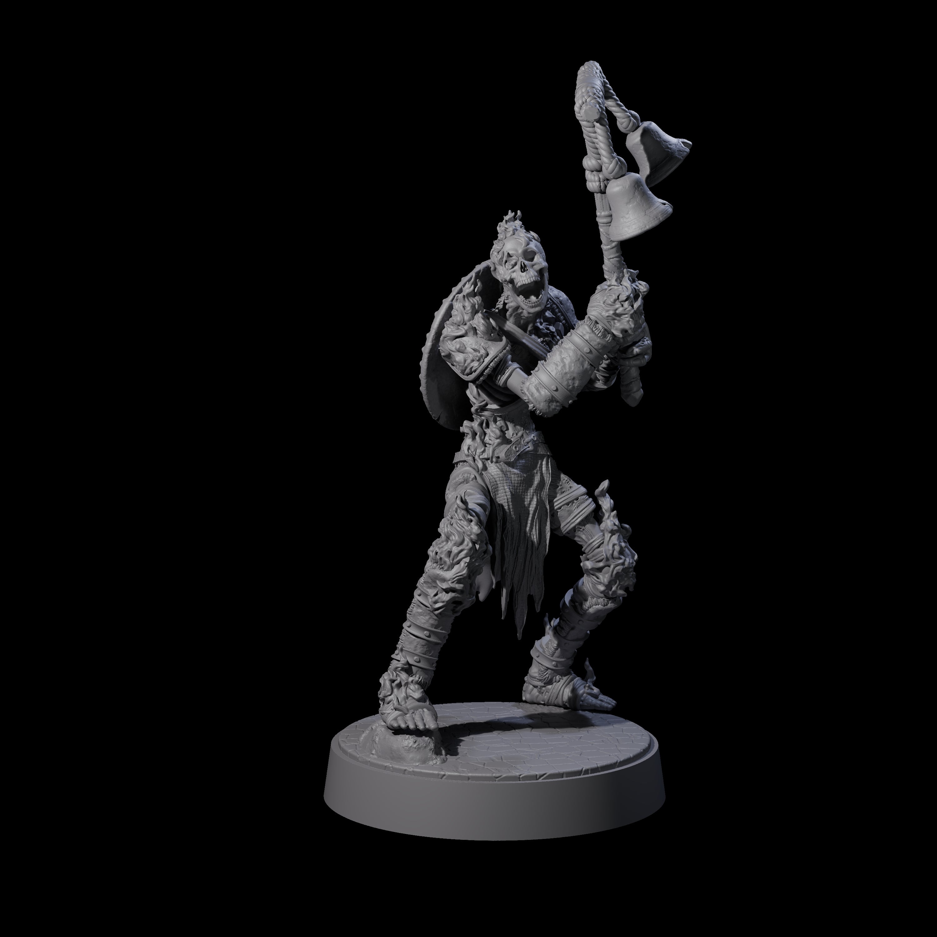 Ablaze Skeleton Thrall A Miniature for Dungeons and Dragons, Pathfinder or other TTRPGs