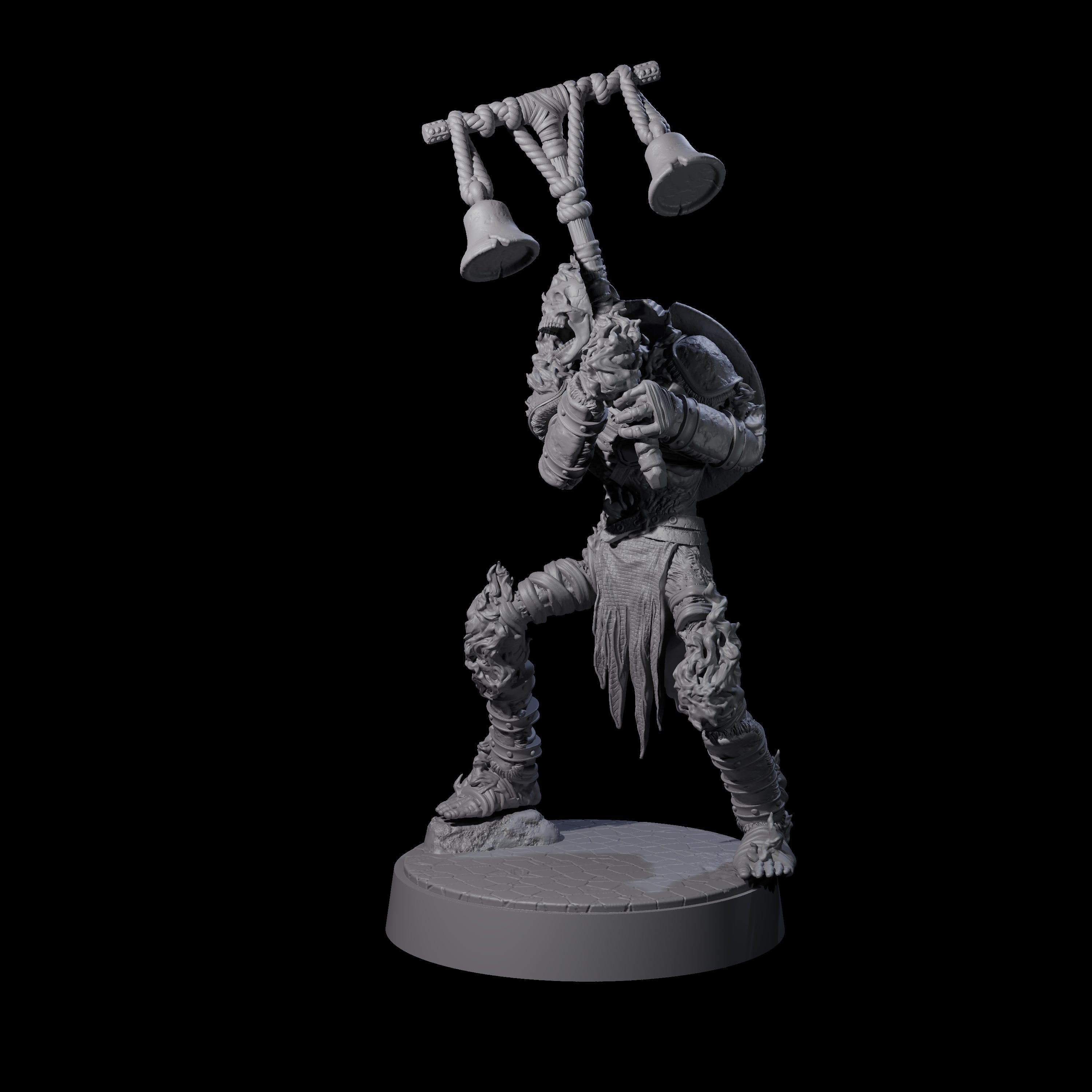 Ablaze Skeleton Thrall A Miniature for Dungeons and Dragons, Pathfinder or other TTRPGs