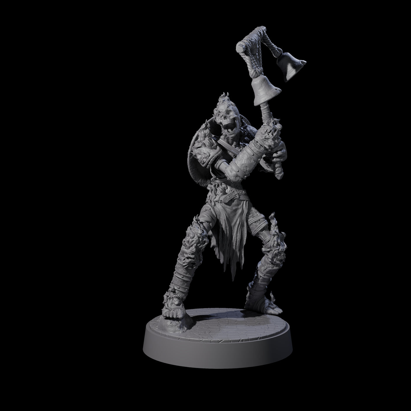 Ablaze Skeleton Thrall A Miniature for Dungeons and Dragons, Pathfinder or other TTRPGs