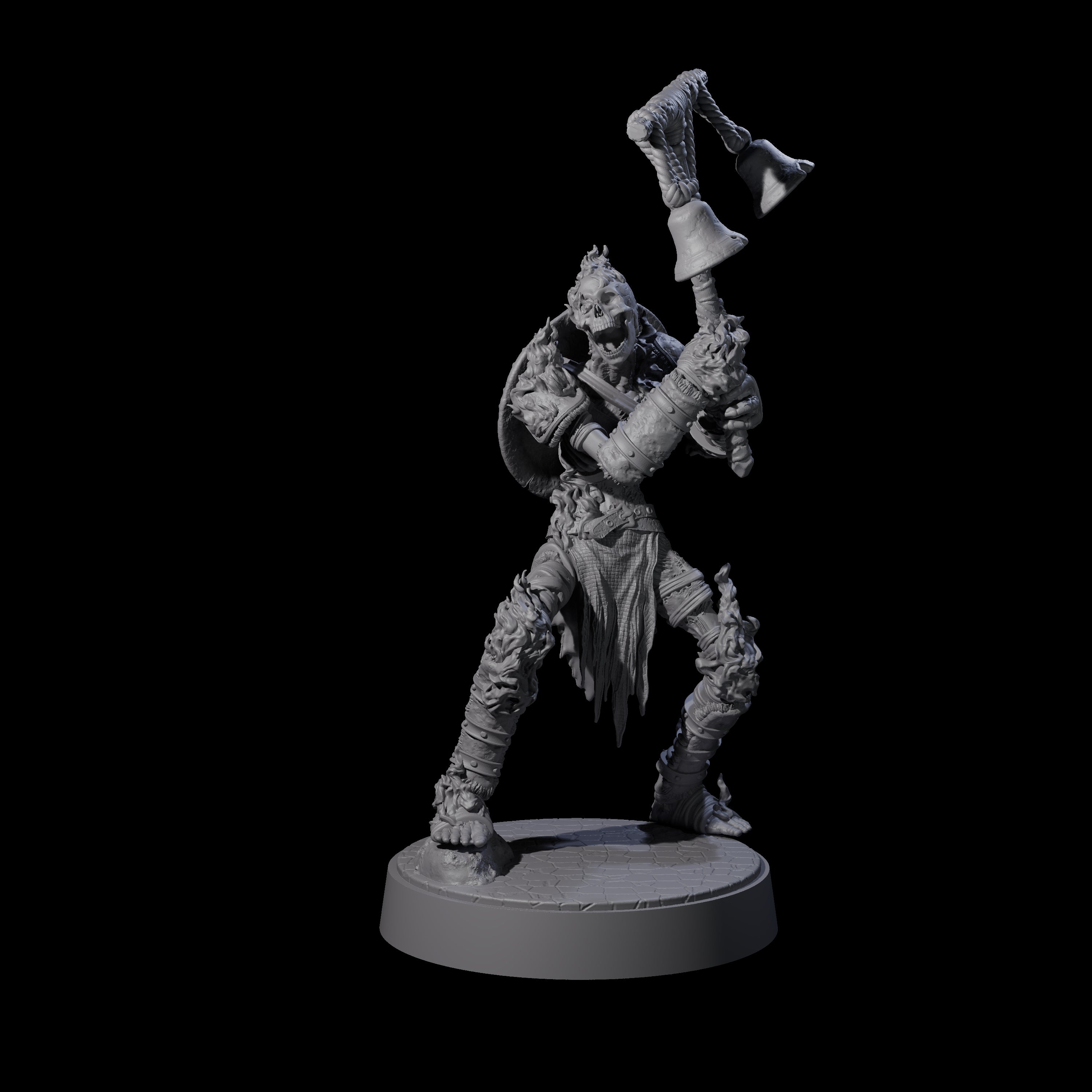 Ablaze Skeleton Thrall A Miniature for Dungeons and Dragons, Pathfinder or other TTRPGs
