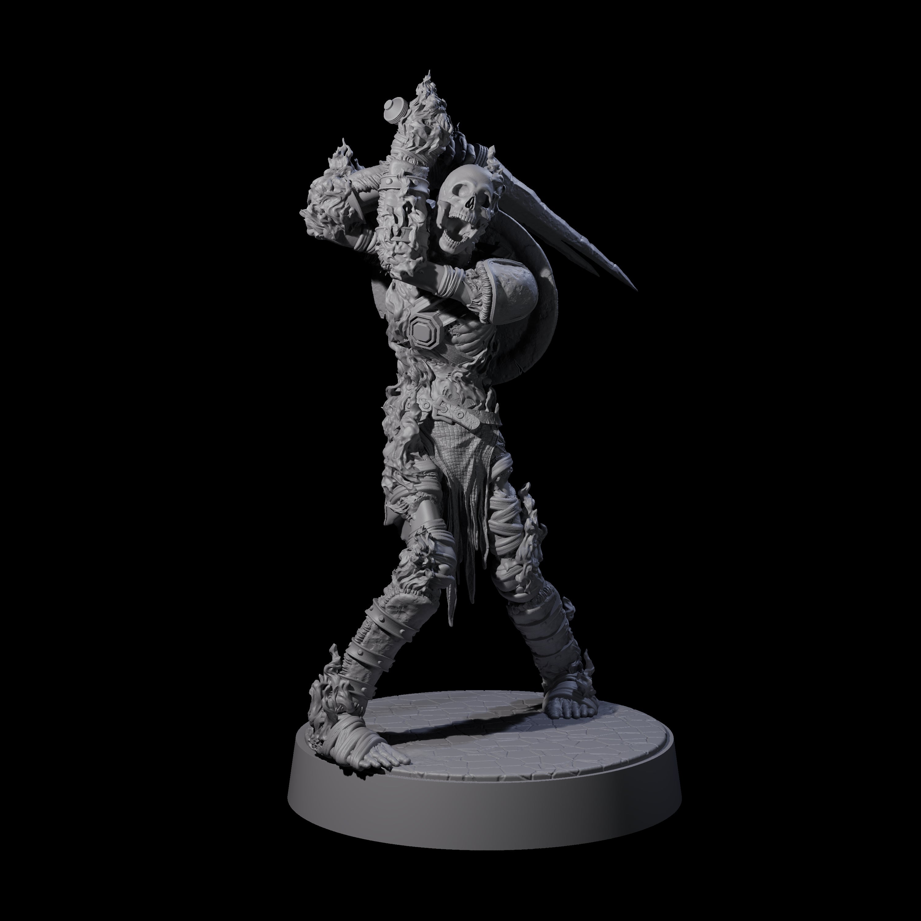 Ablaze Skeleton Thrall B Miniature for Dungeons and Dragons, Pathfinder or other TTRPGs