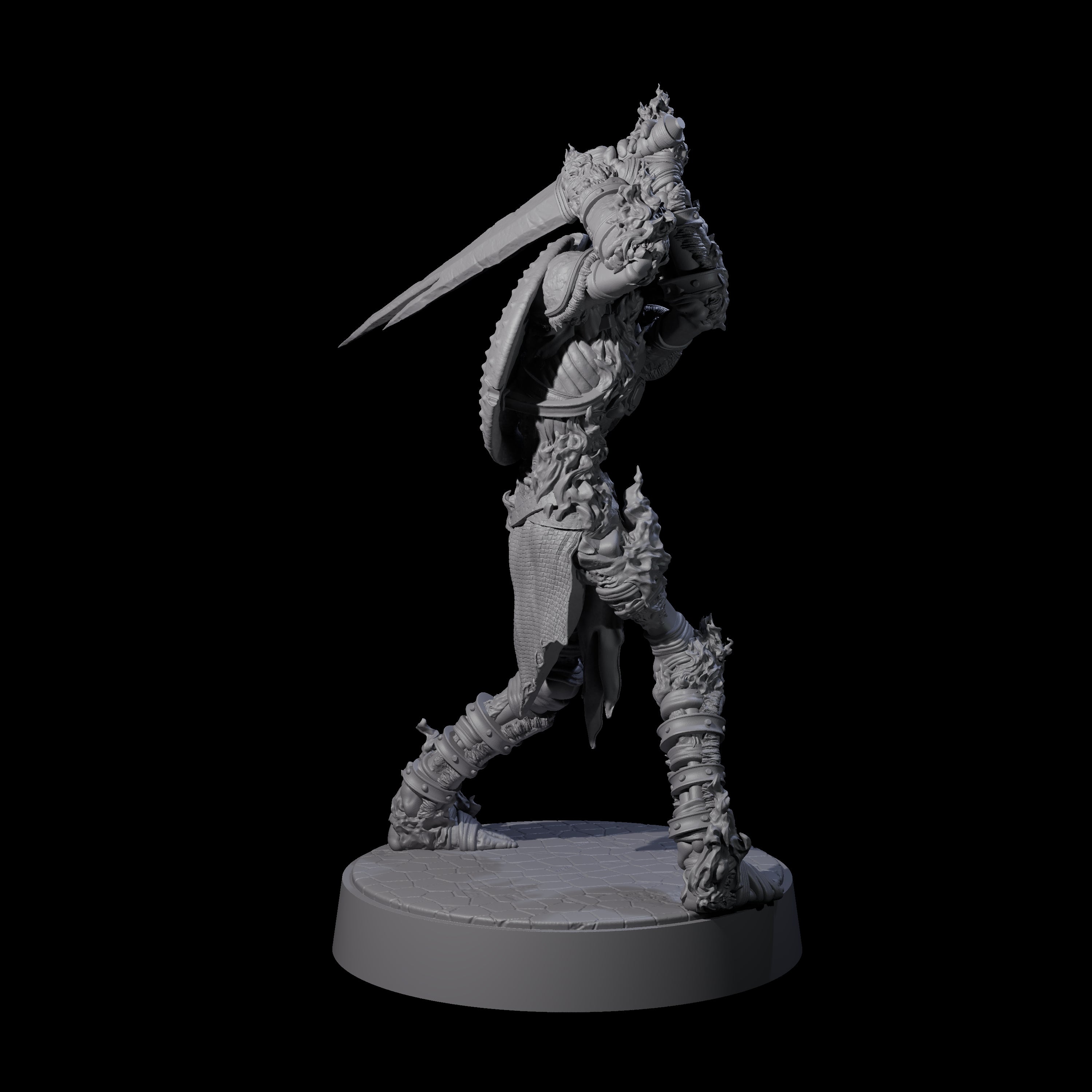 Ablaze Skeleton Thrall B Miniature for Dungeons and Dragons, Pathfinder or other TTRPGs