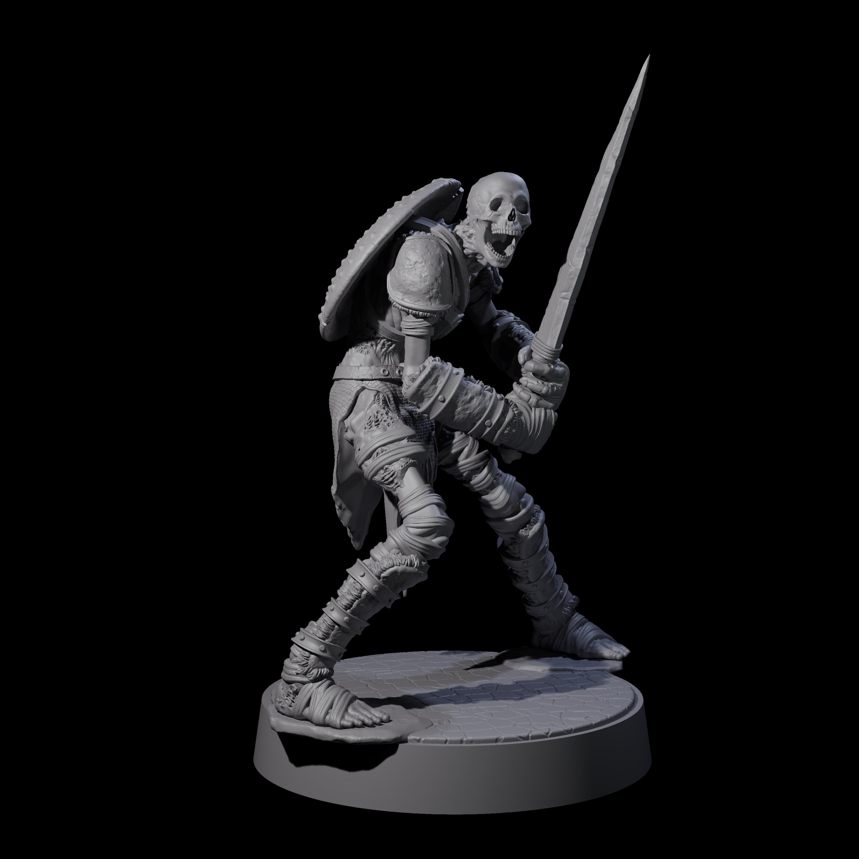 Ablaze Skeleton Thrall C Miniature for Dungeons and Dragons, Pathfinder or other TTRPGs
