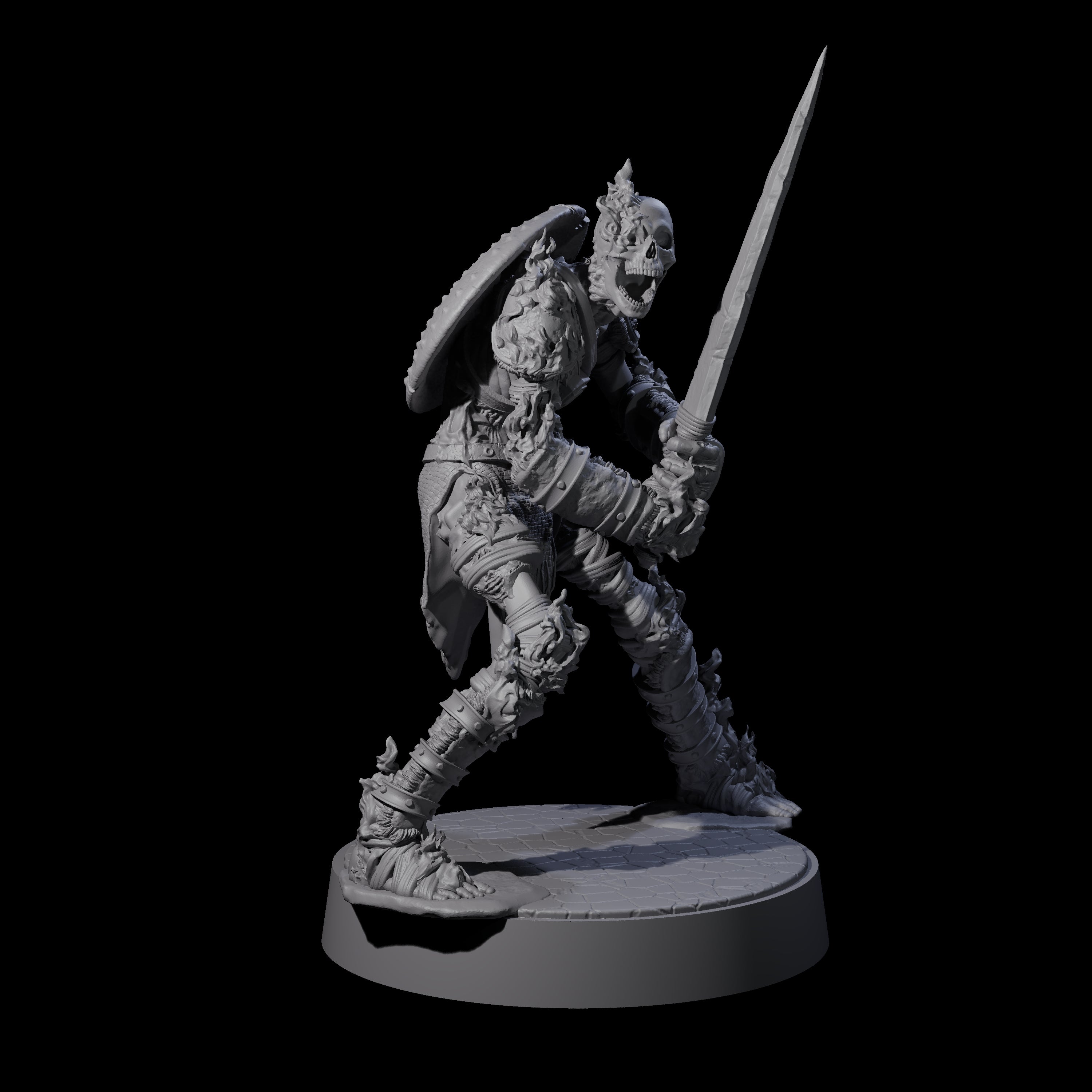 Ablaze Skeleton Thrall C Miniature for Dungeons and Dragons, Pathfinder or other TTRPGs