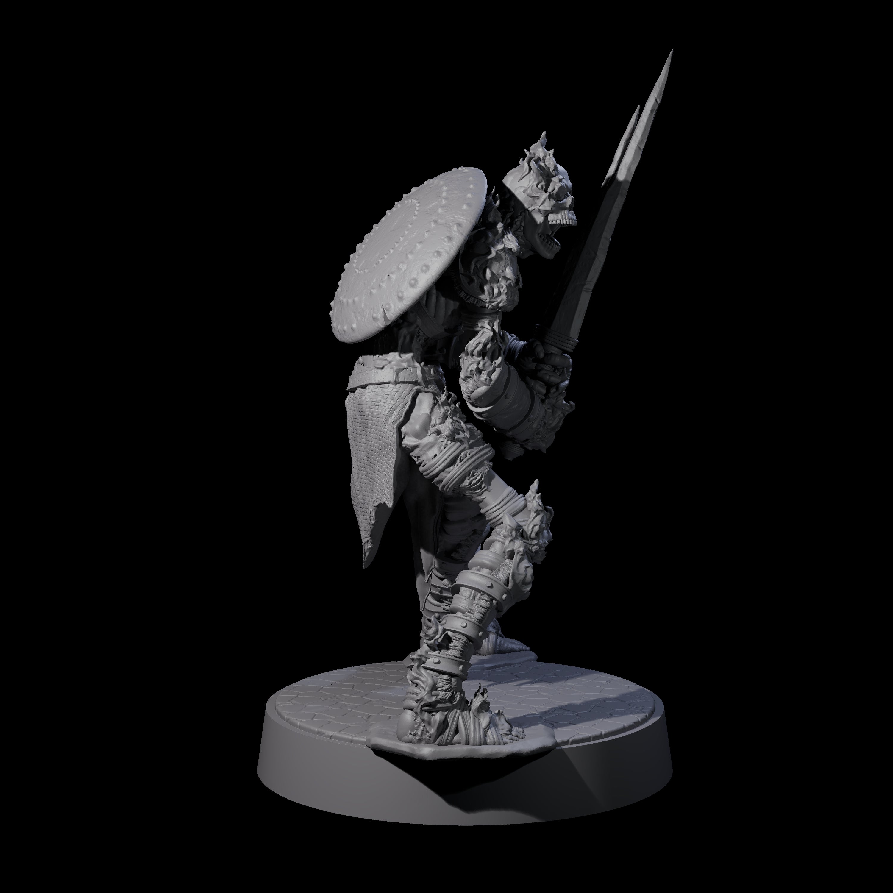 Ablaze Skeleton Thrall C Miniature for Dungeons and Dragons, Pathfinder or other TTRPGs