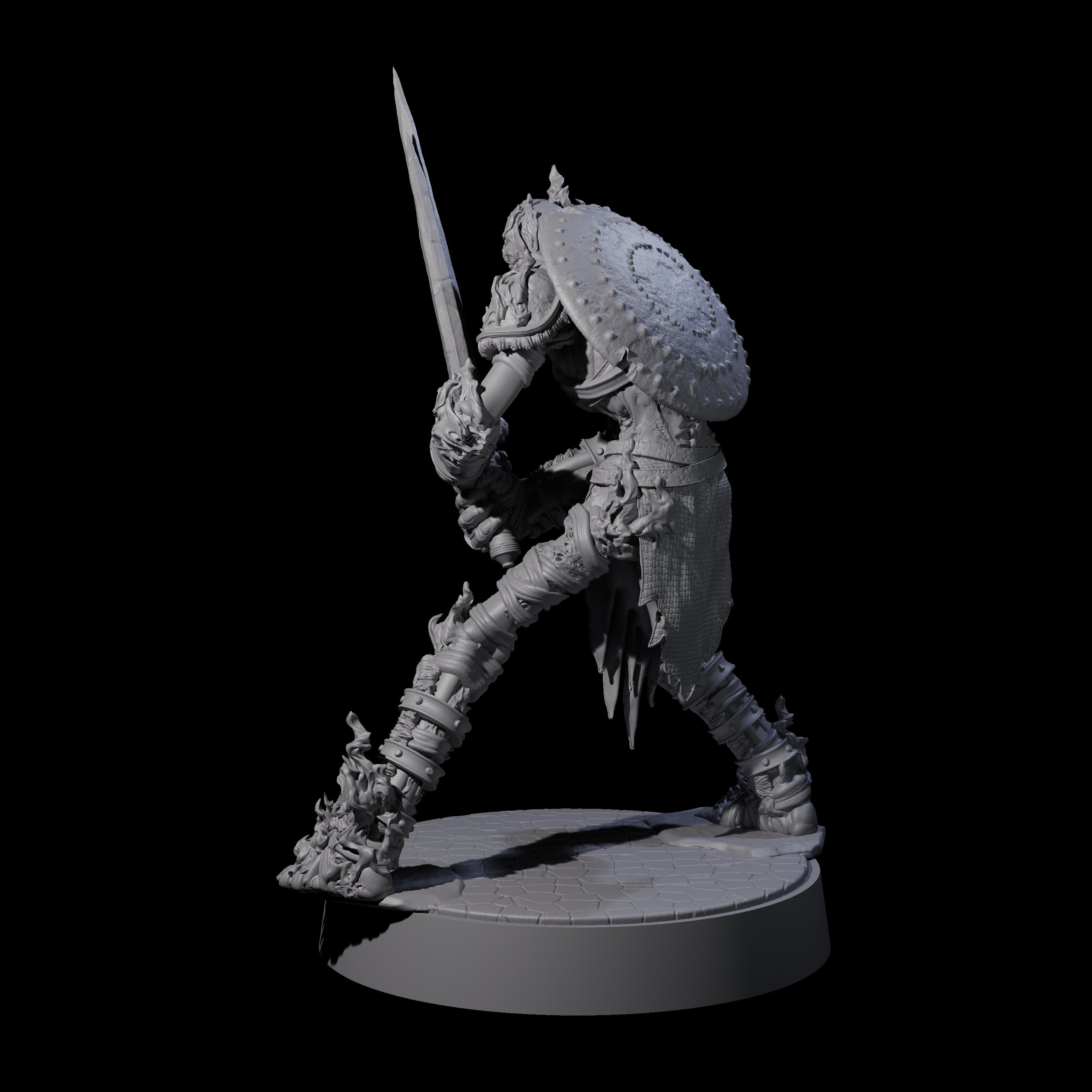 Ablaze Skeleton Thrall C Miniature for Dungeons and Dragons, Pathfinder or other TTRPGs