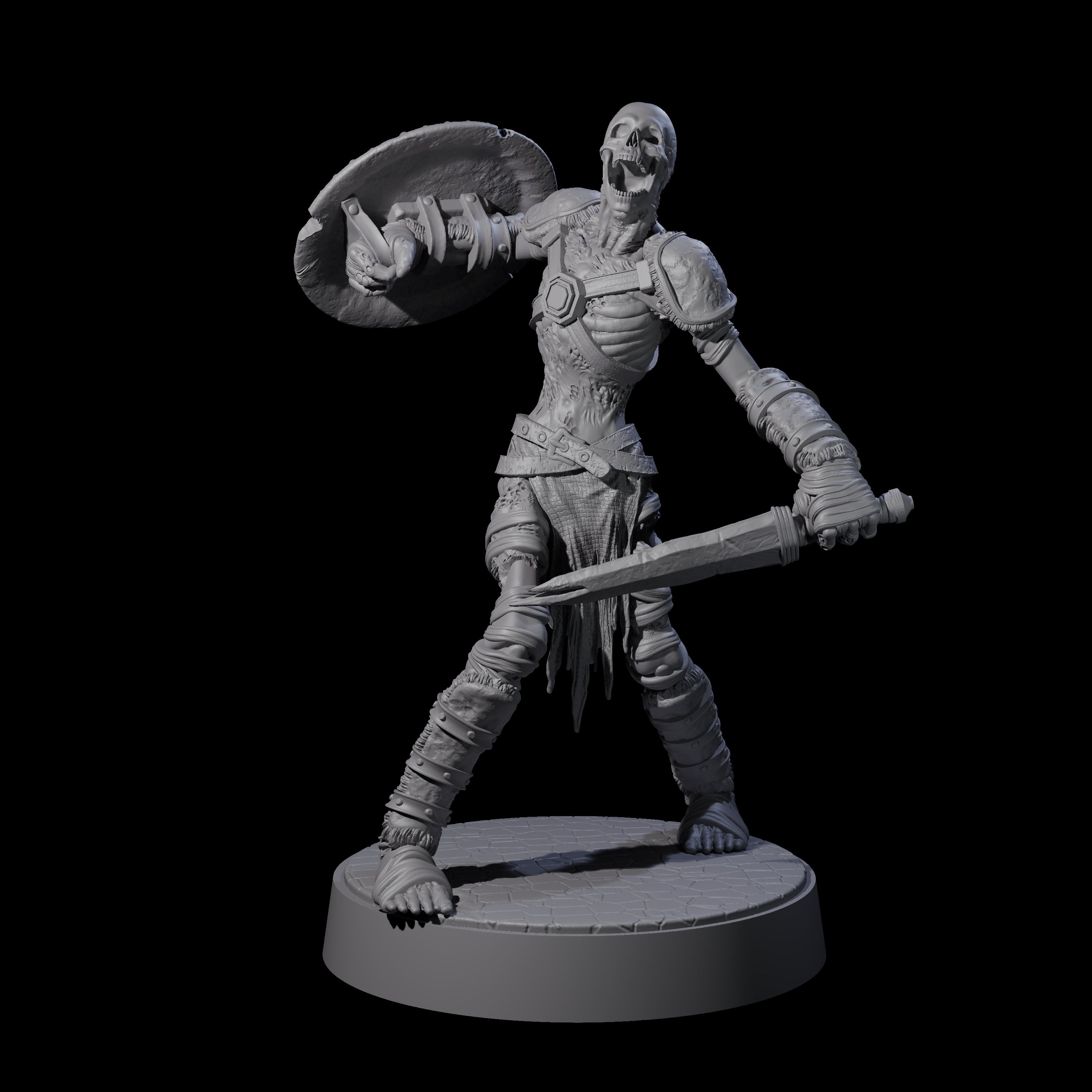 Ablaze Skeleton Thrall D Miniature for Dungeons and Dragons, Pathfinder or other TTRPGs