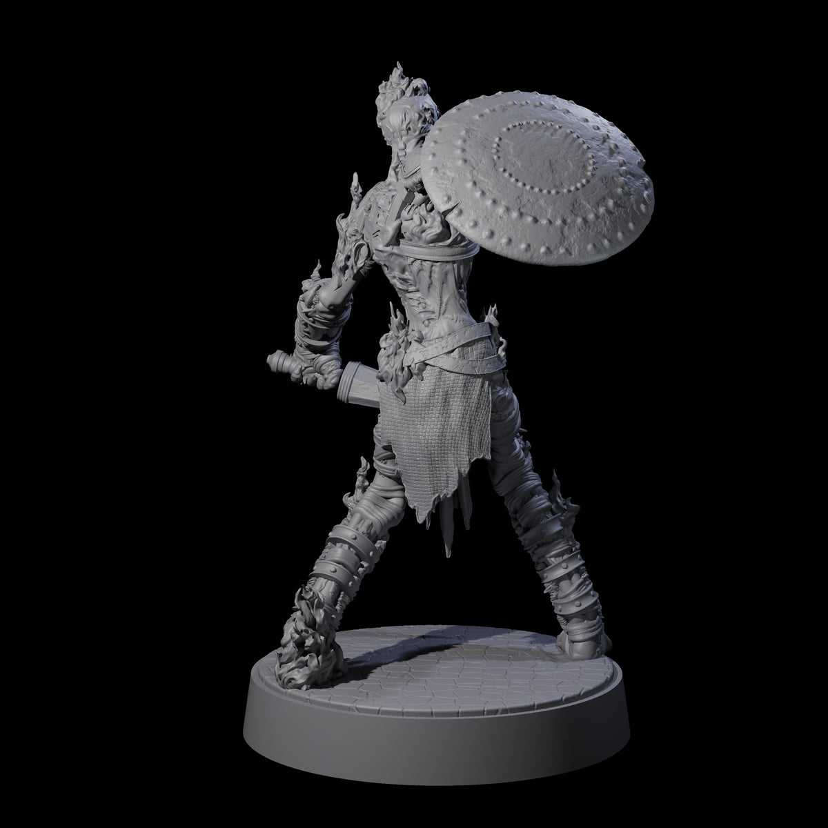 Ablaze Skeleton Thrall D Miniature for Dungeons and Dragons, Pathfinder or other TTRPGs