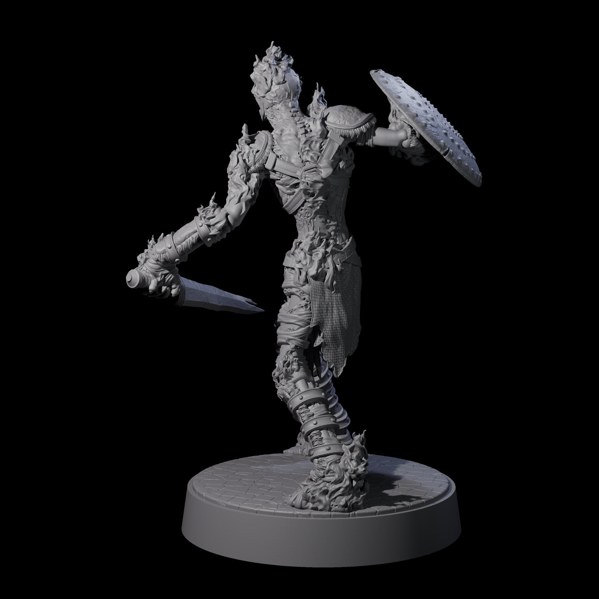 Ablaze Skeleton Thrall D Miniature for Dungeons and Dragons, Pathfinder or other TTRPGs