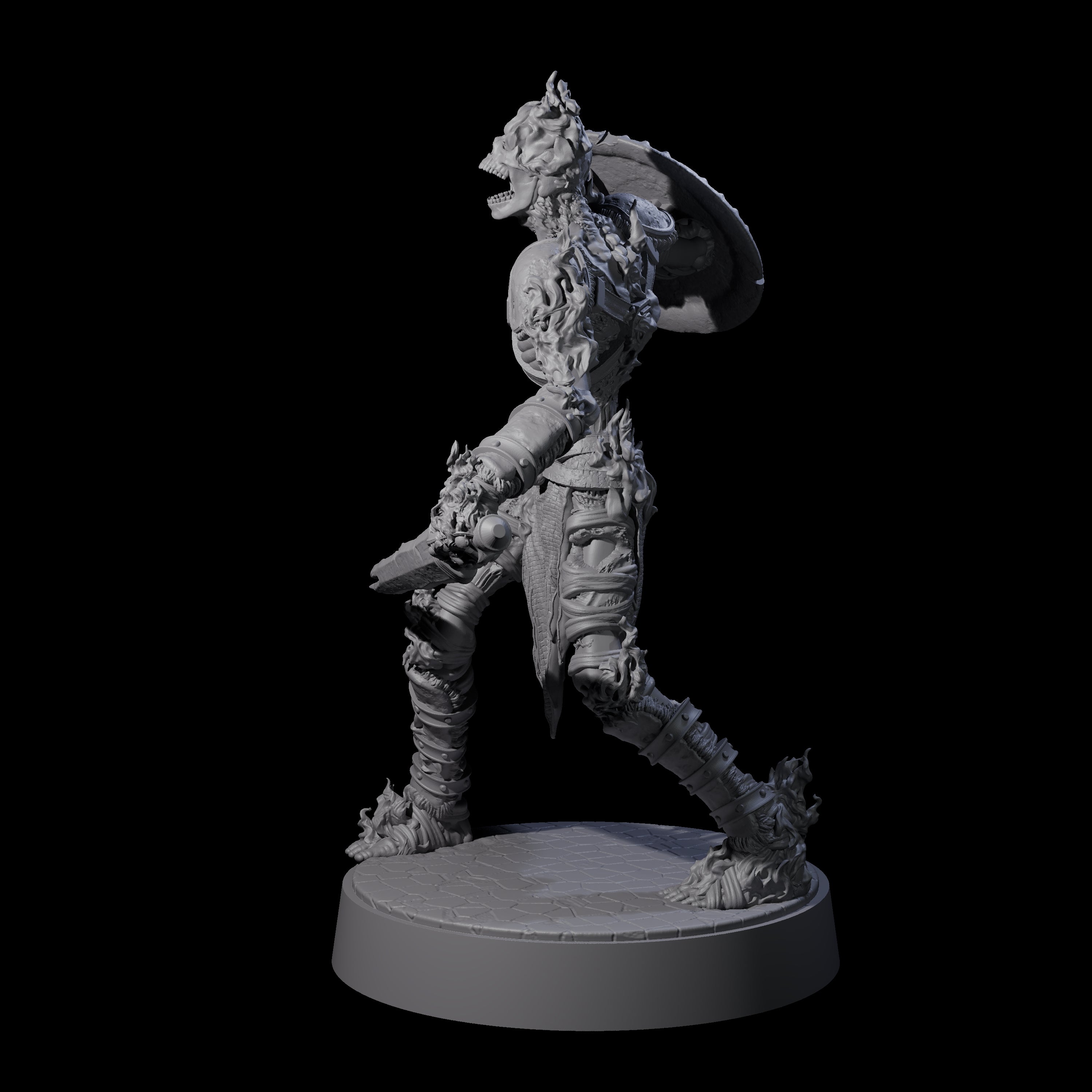 Ablaze Skeleton Thrall D Miniature for Dungeons and Dragons, Pathfinder or other TTRPGs