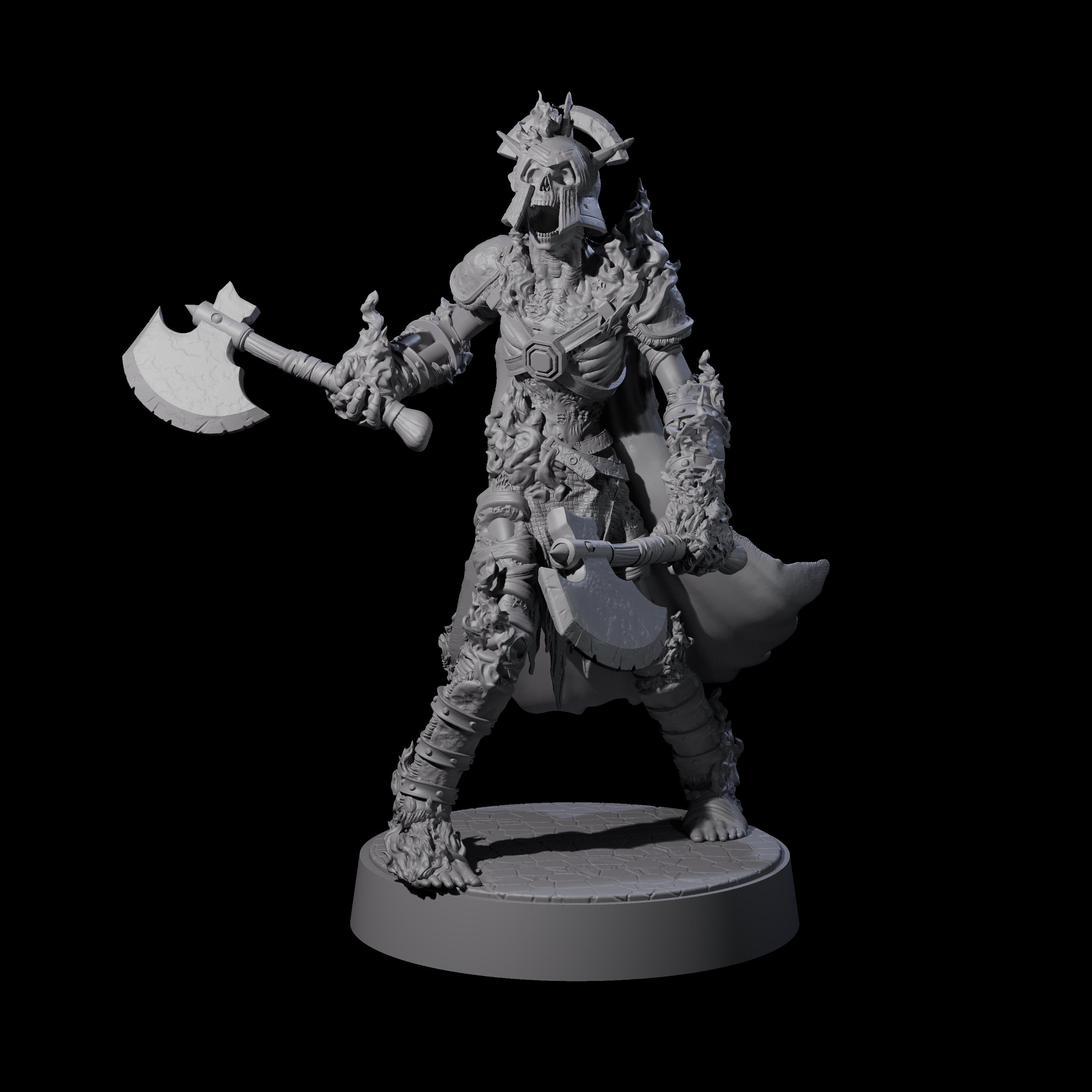 Ablaze Skeleton Thrall E Miniature for Dungeons and Dragons, Pathfinder or other TTRPGs