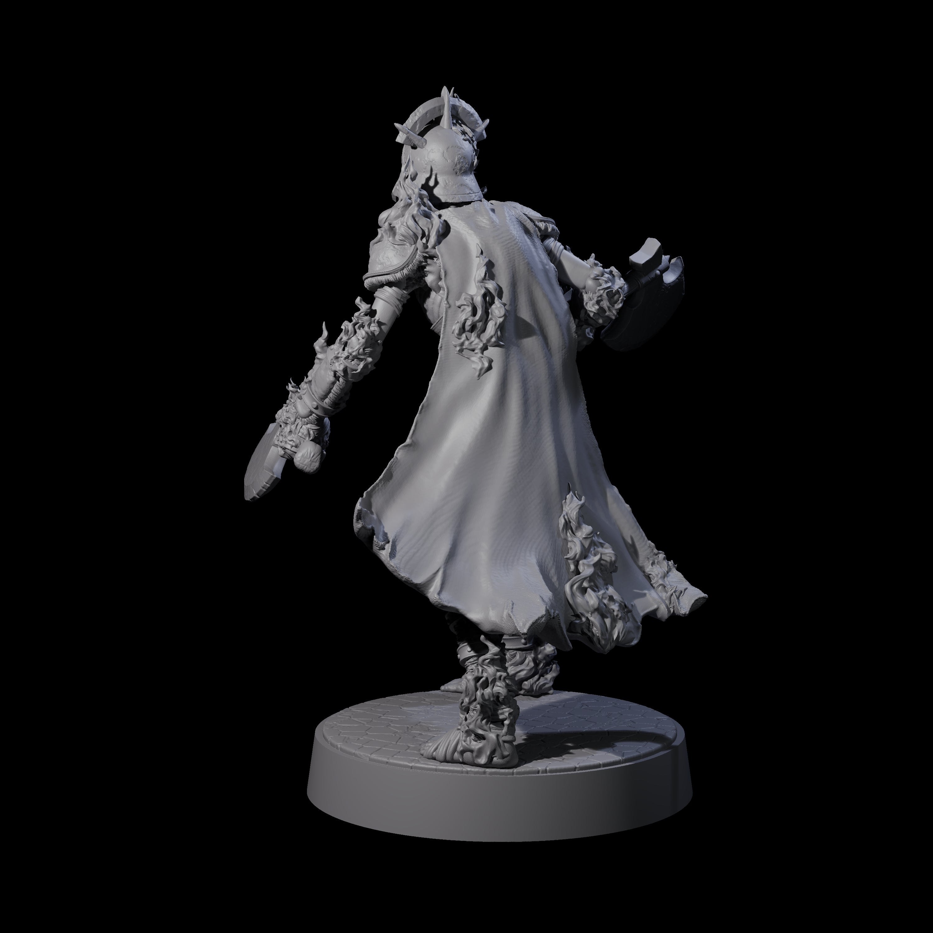 Ablaze Skeleton Thrall E Miniature for Dungeons and Dragons, Pathfinder or other TTRPGs