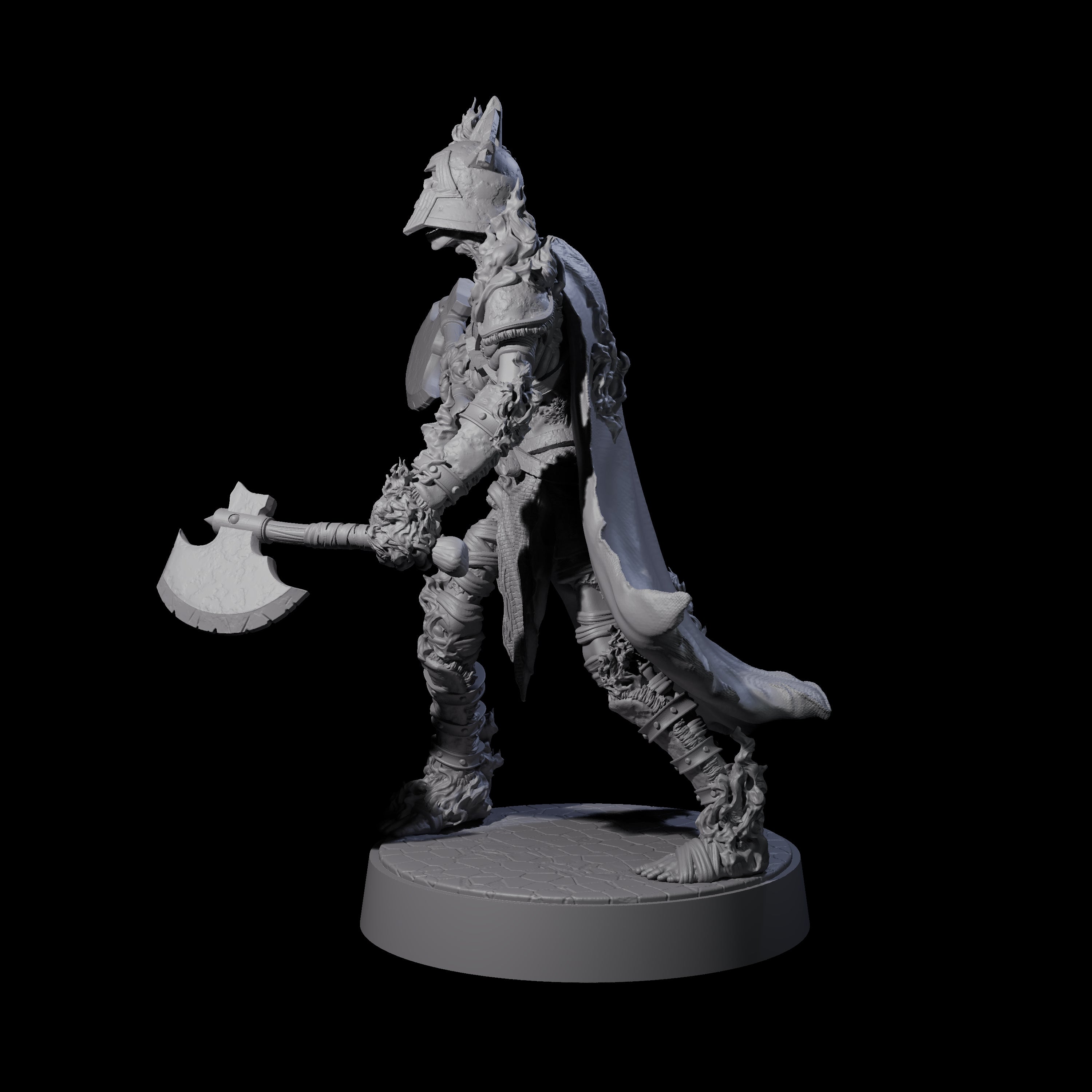 Ablaze Skeleton Thrall E Miniature for Dungeons and Dragons, Pathfinder or other TTRPGs