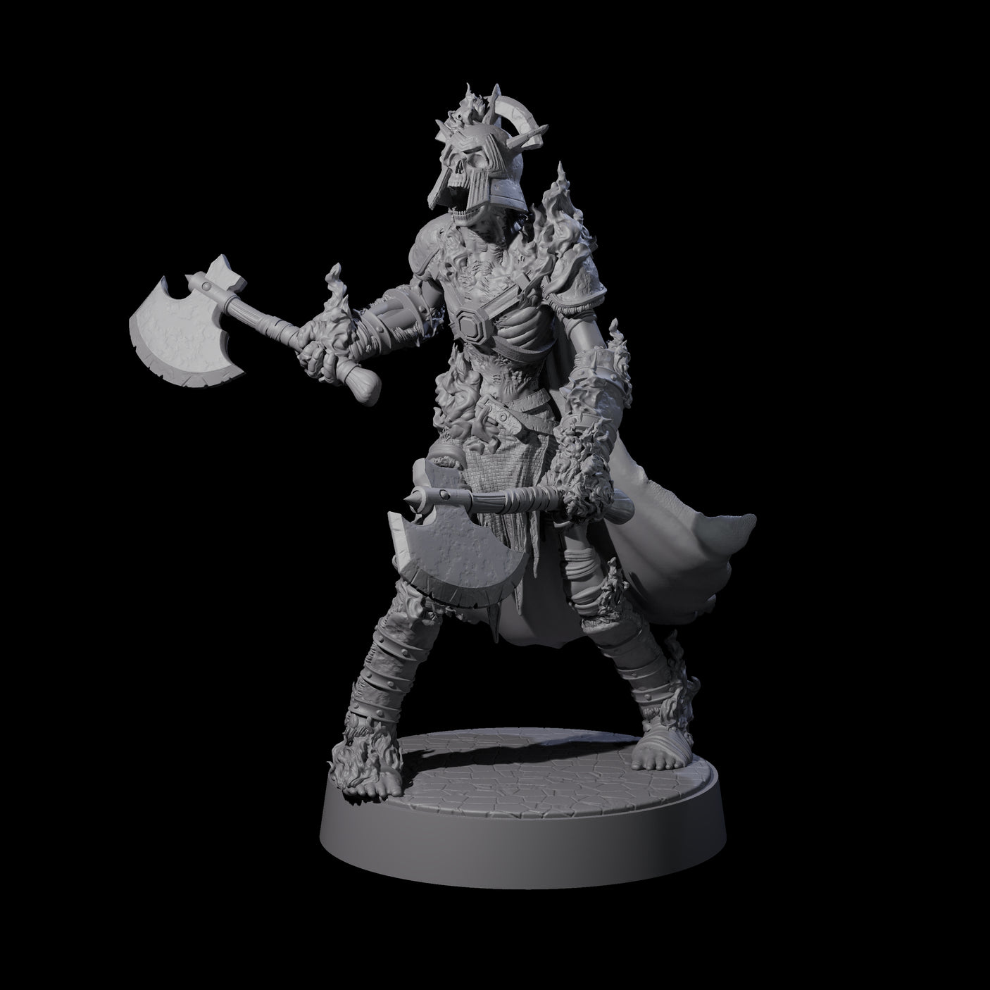 Ablaze Skeleton Thrall E Miniature for Dungeons and Dragons, Pathfinder or other TTRPGs