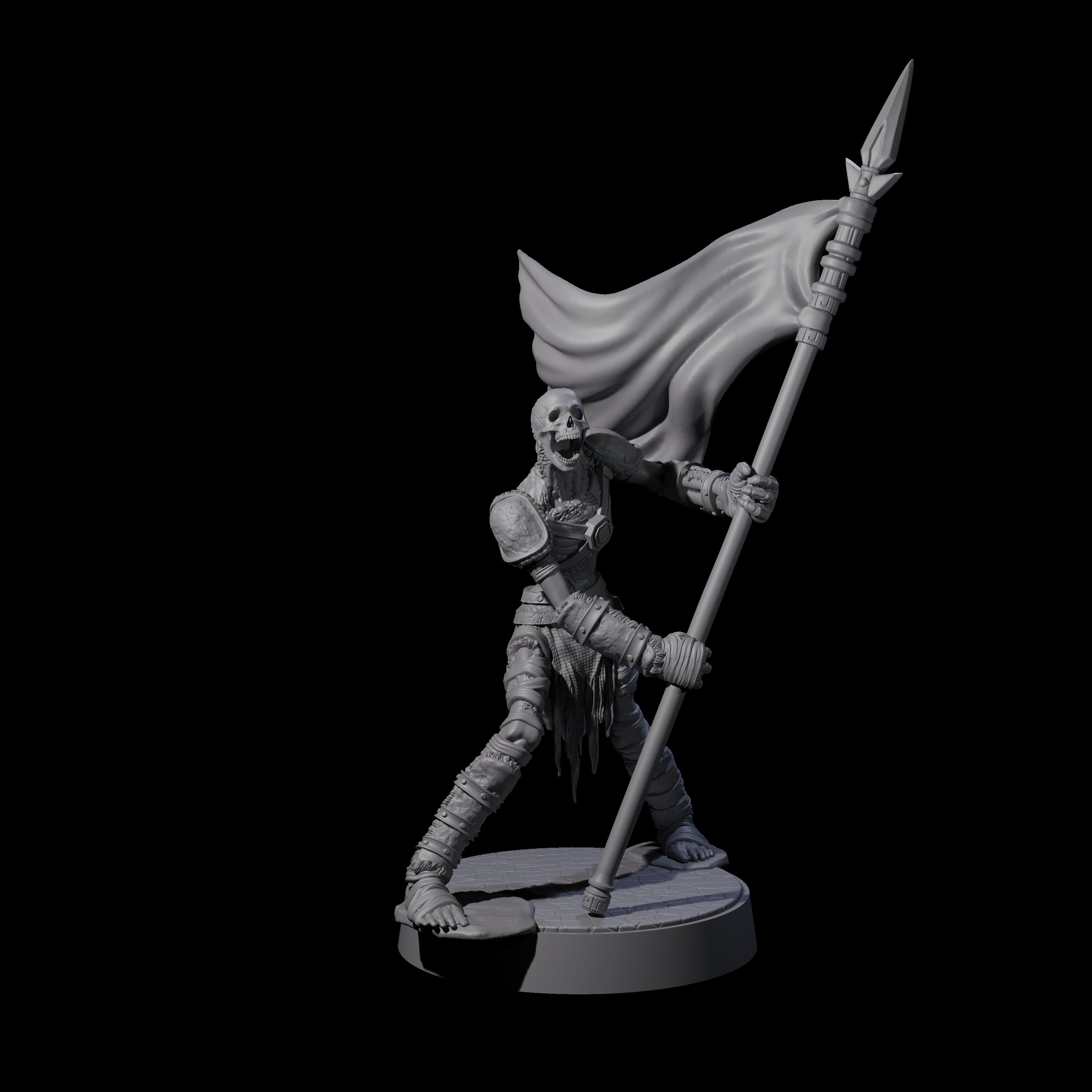 Ablaze Skeleton Thrall F Miniature for Dungeons and Dragons, Pathfinder or other TTRPGs