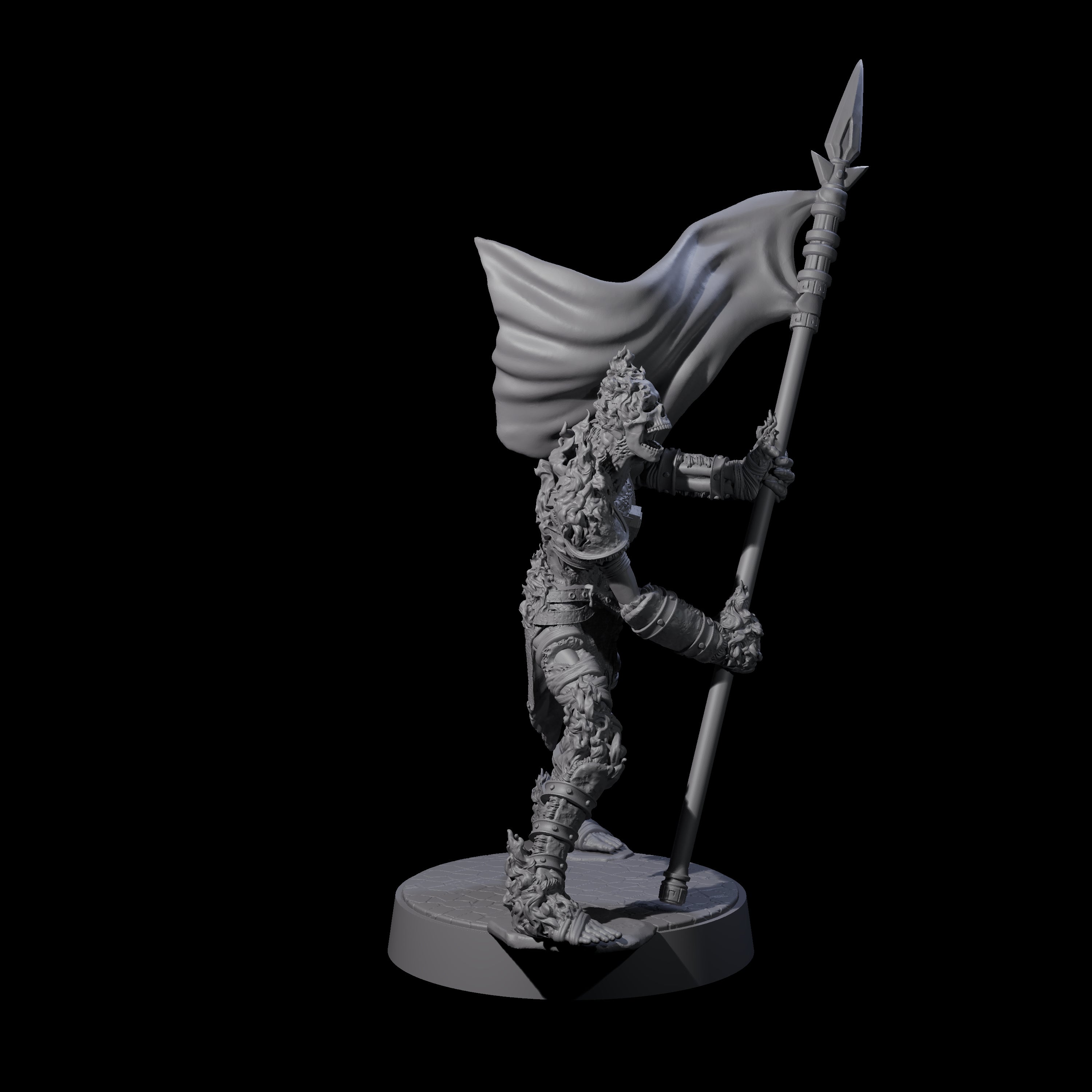 Ablaze Skeleton Thrall F Miniature for Dungeons and Dragons, Pathfinder or other TTRPGs
