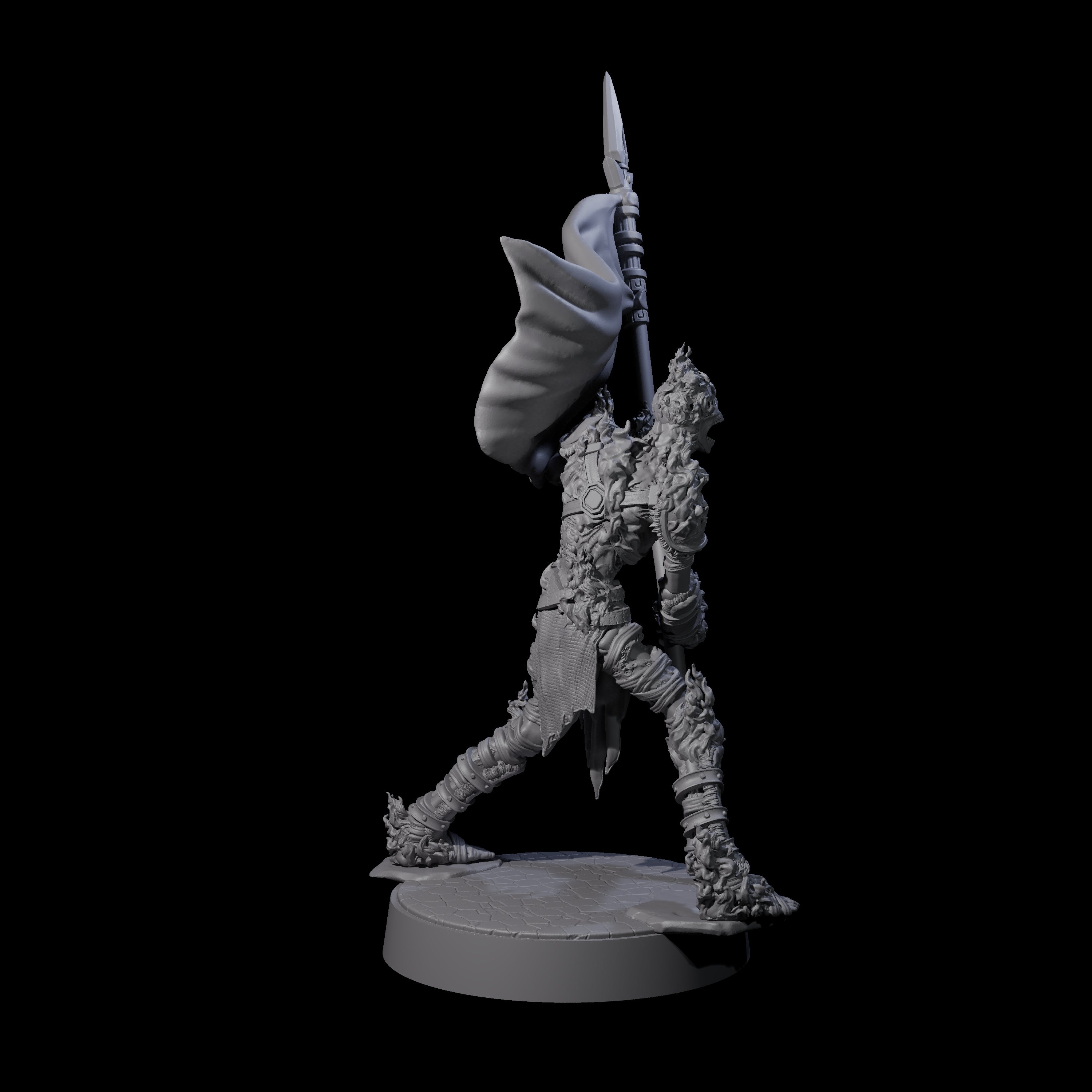 Ablaze Skeleton Thrall F Miniature for Dungeons and Dragons, Pathfinder or other TTRPGs