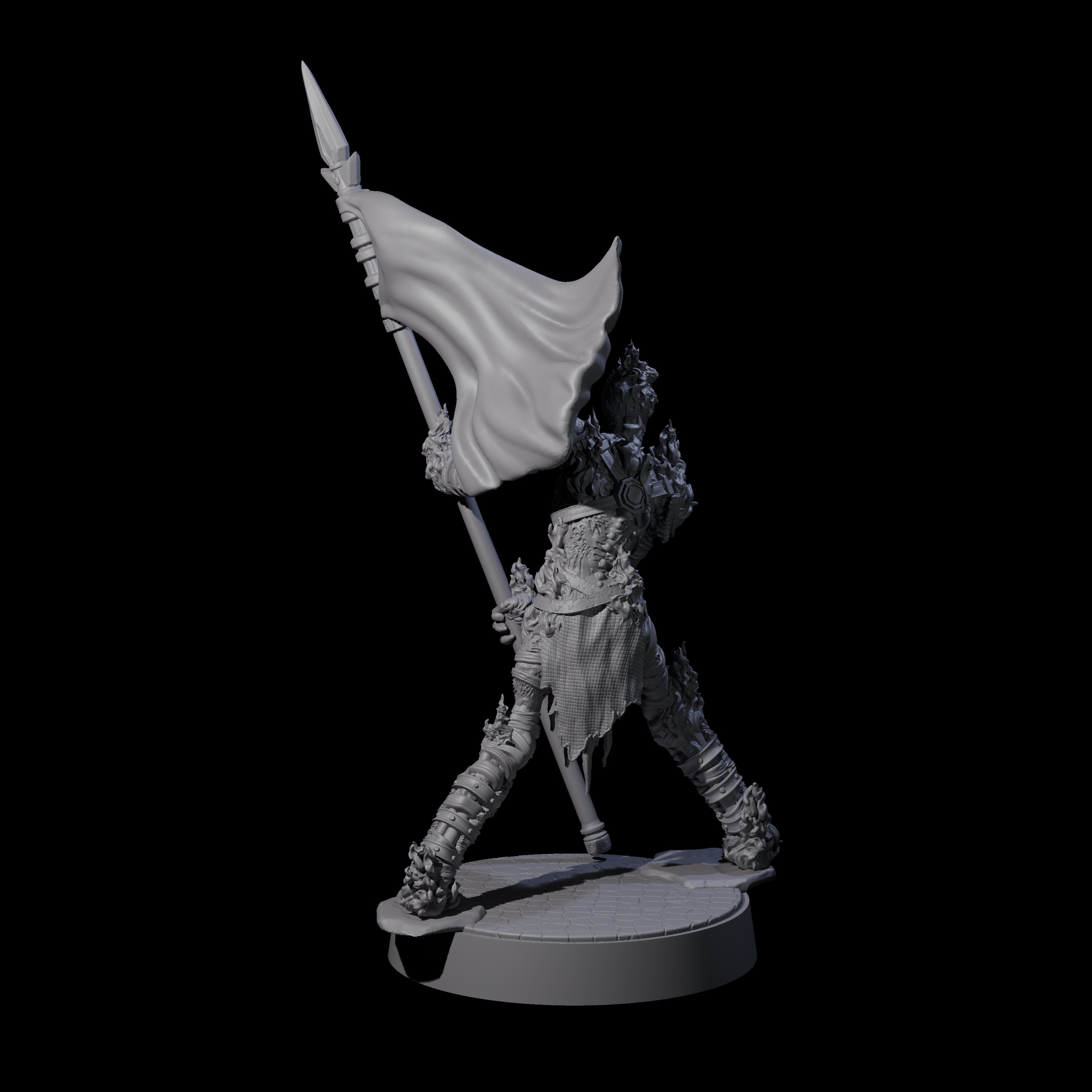 Ablaze Skeleton Thrall F Miniature for Dungeons and Dragons, Pathfinder or other TTRPGs