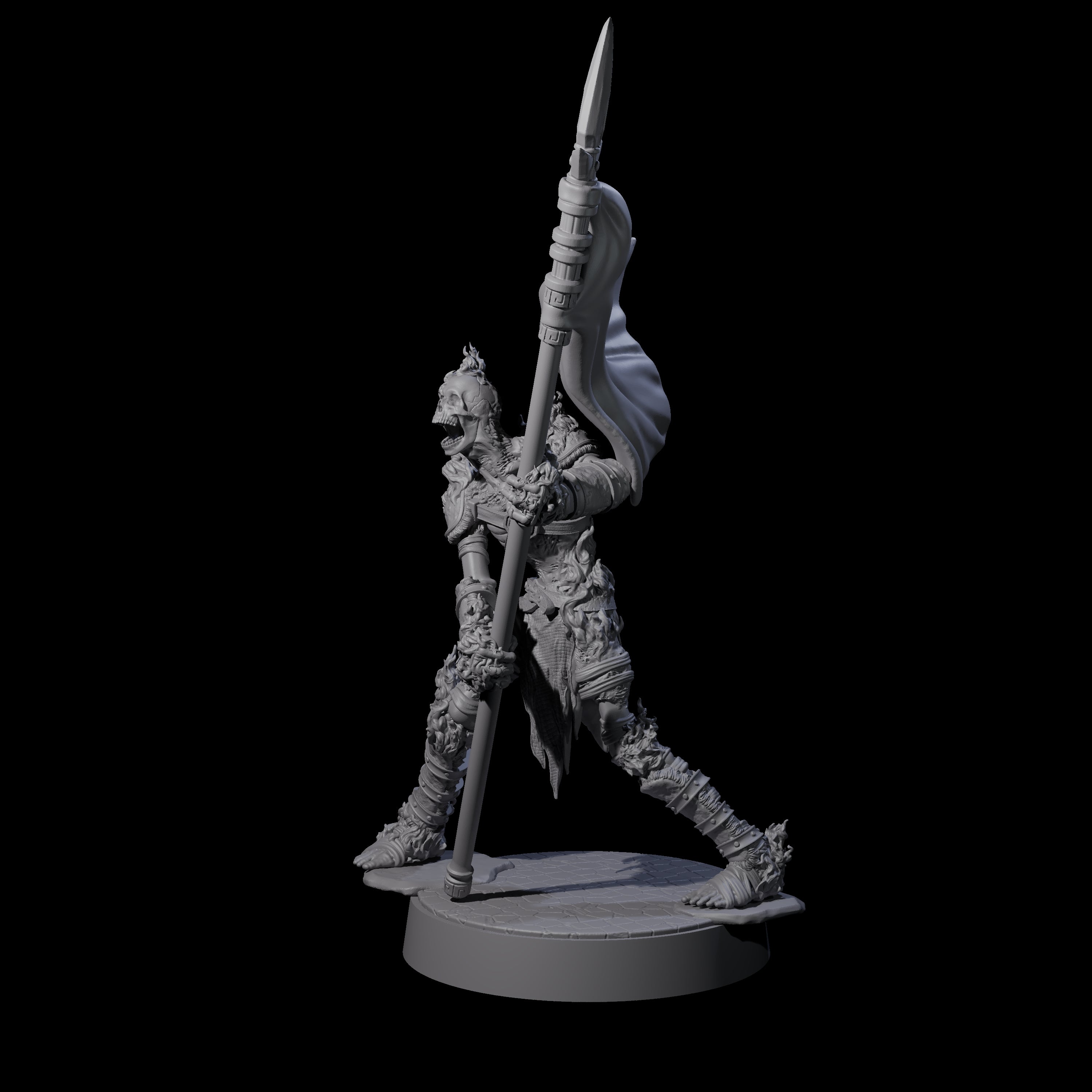 Ablaze Skeleton Thrall F Miniature for Dungeons and Dragons, Pathfinder or other TTRPGs