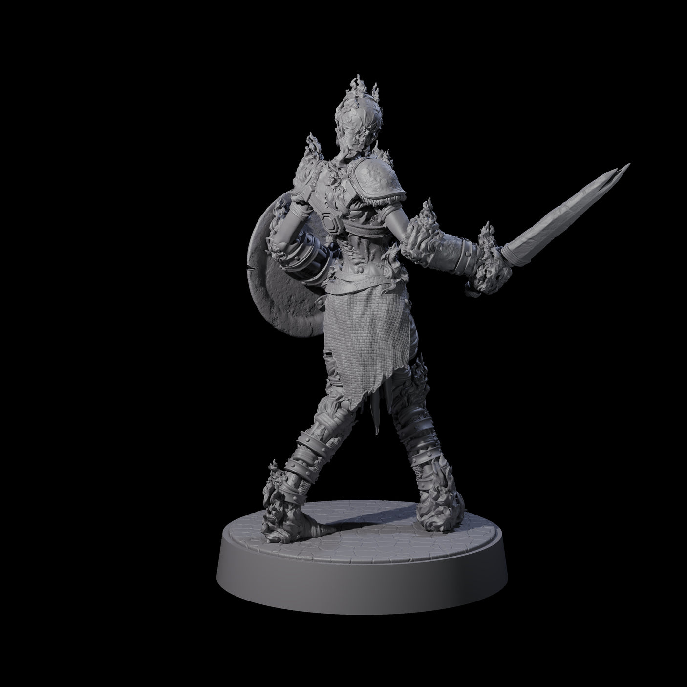 Ablaze Skeleton Thrall G Miniature for Dungeons and Dragons, Pathfinder or other TTRPGs