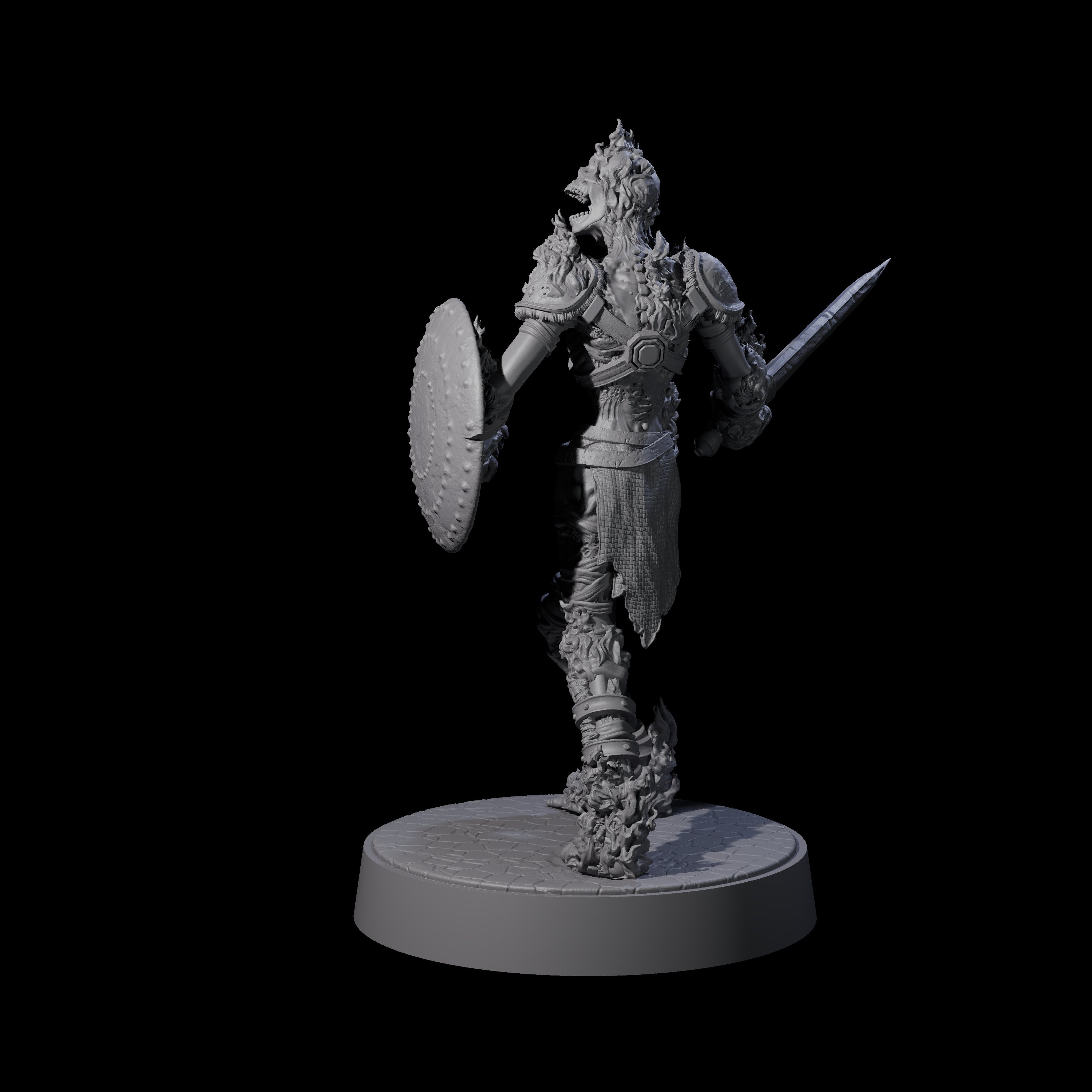 Ablaze Skeleton Thrall G Miniature for Dungeons and Dragons, Pathfinder or other TTRPGs