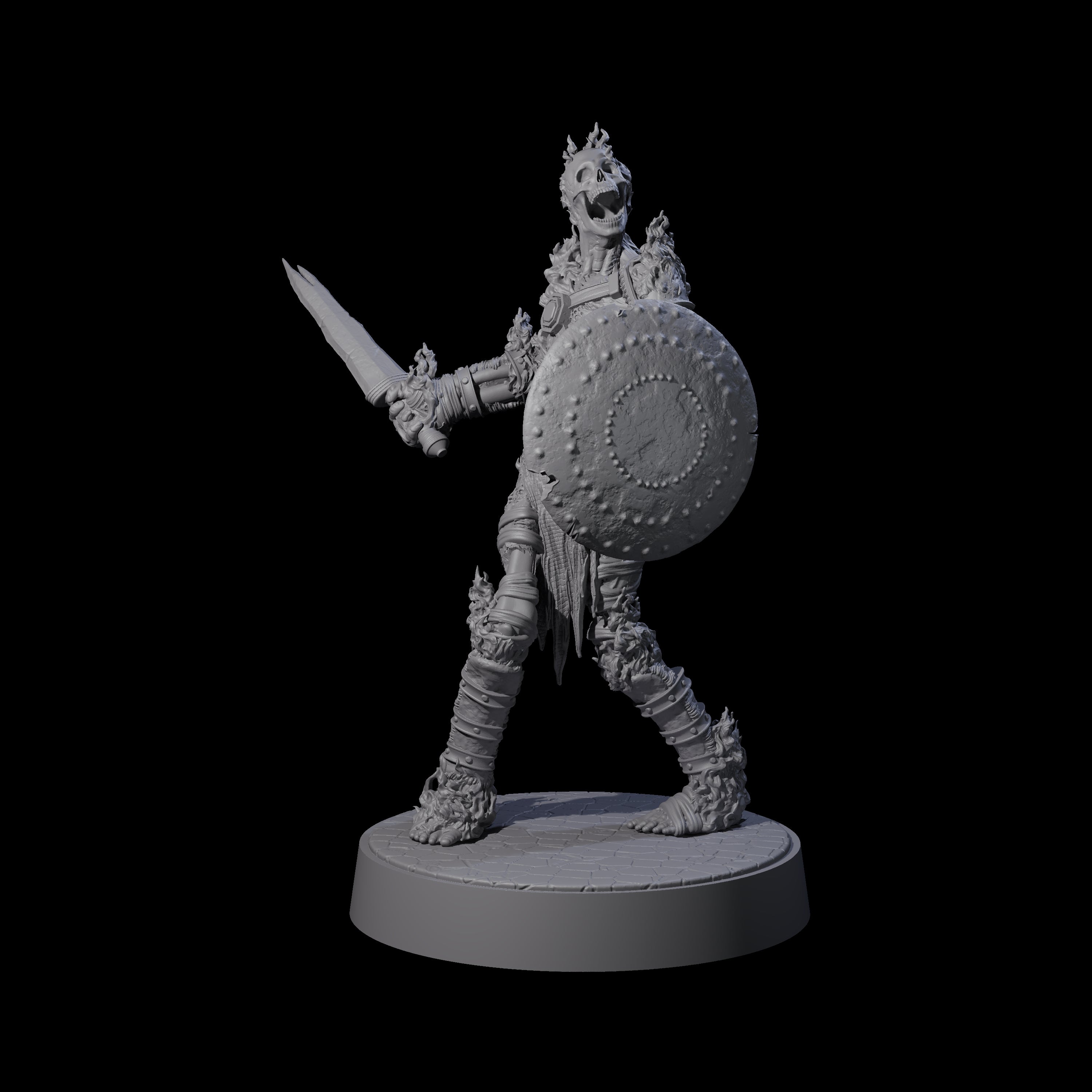 Ablaze Skeleton Thrall G Miniature for Dungeons and Dragons, Pathfinder or other TTRPGs