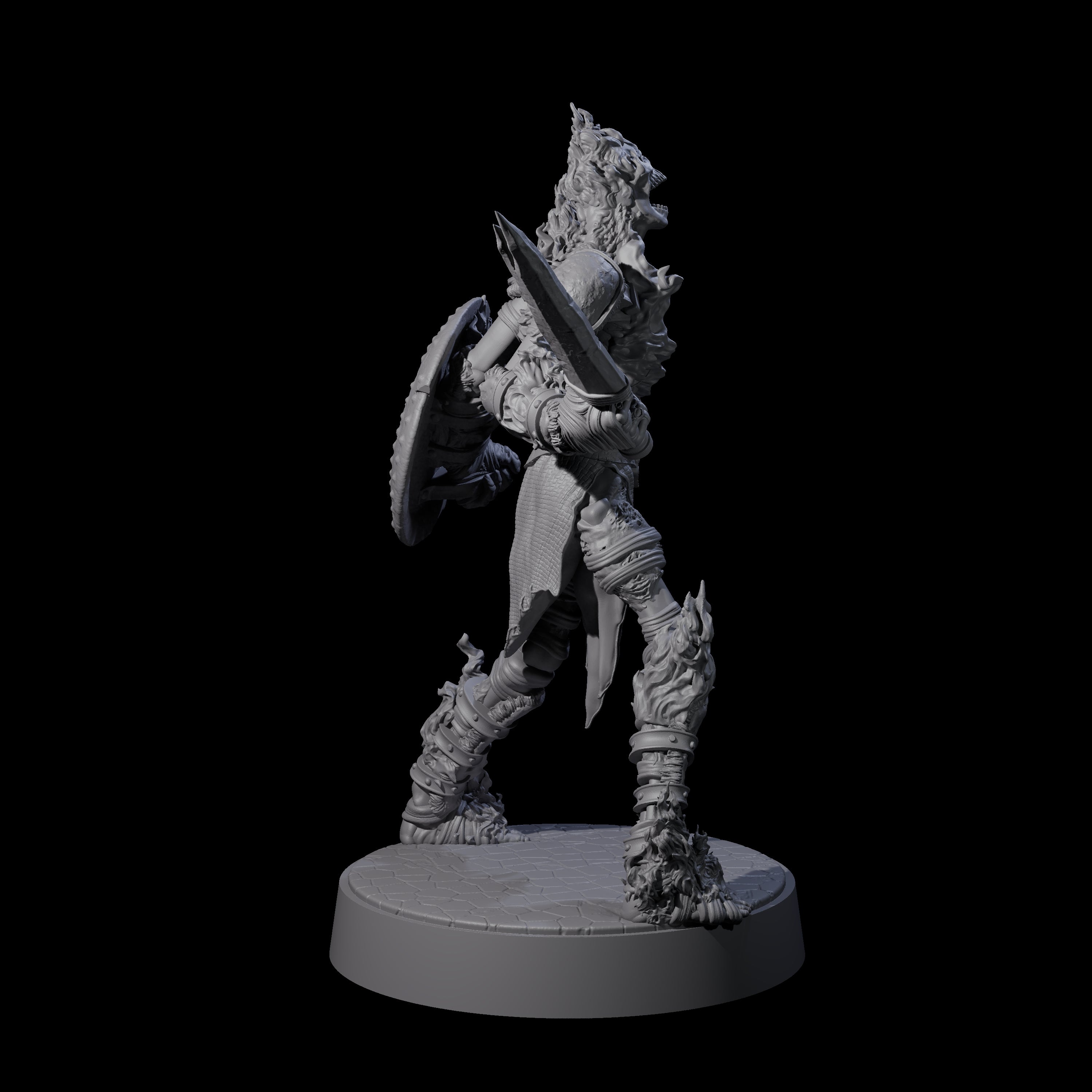 Ablaze Skeleton Thrall H Miniature for Dungeons and Dragons, Pathfinder or other TTRPGs