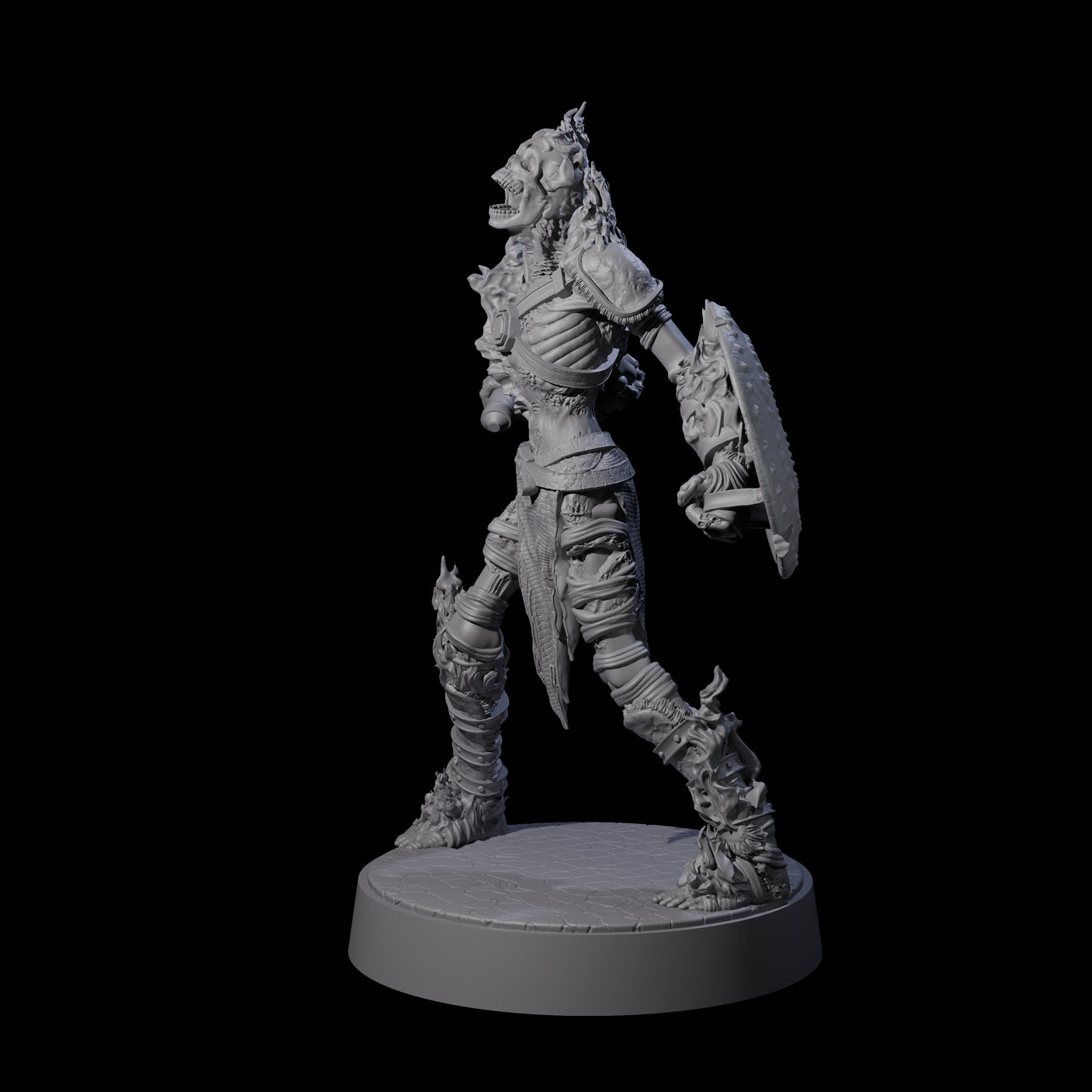 Ablaze Skeleton Thrall H Miniature for Dungeons and Dragons, Pathfinder or other TTRPGs