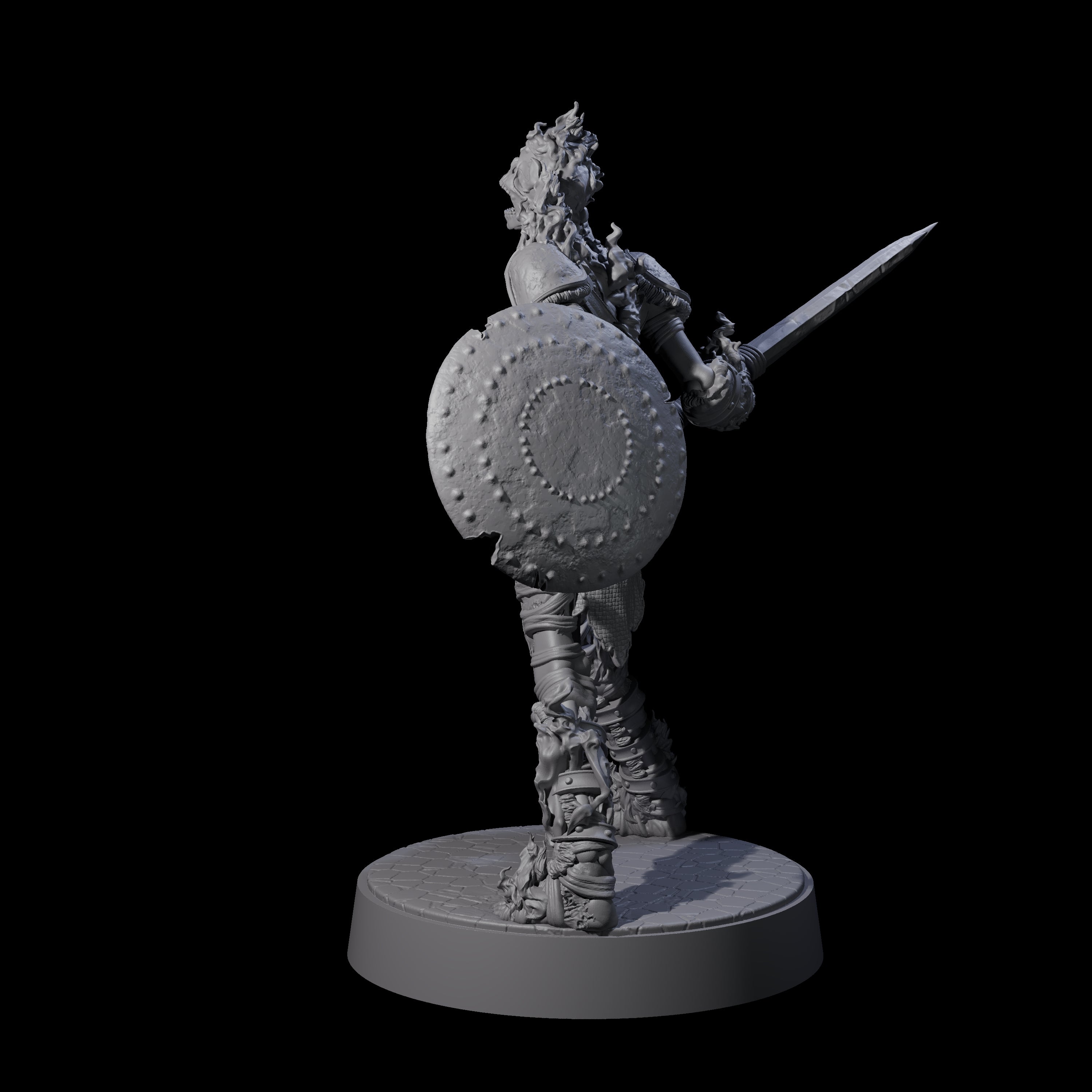 Ablaze Skeleton Thrall H Miniature for Dungeons and Dragons, Pathfinder or other TTRPGs