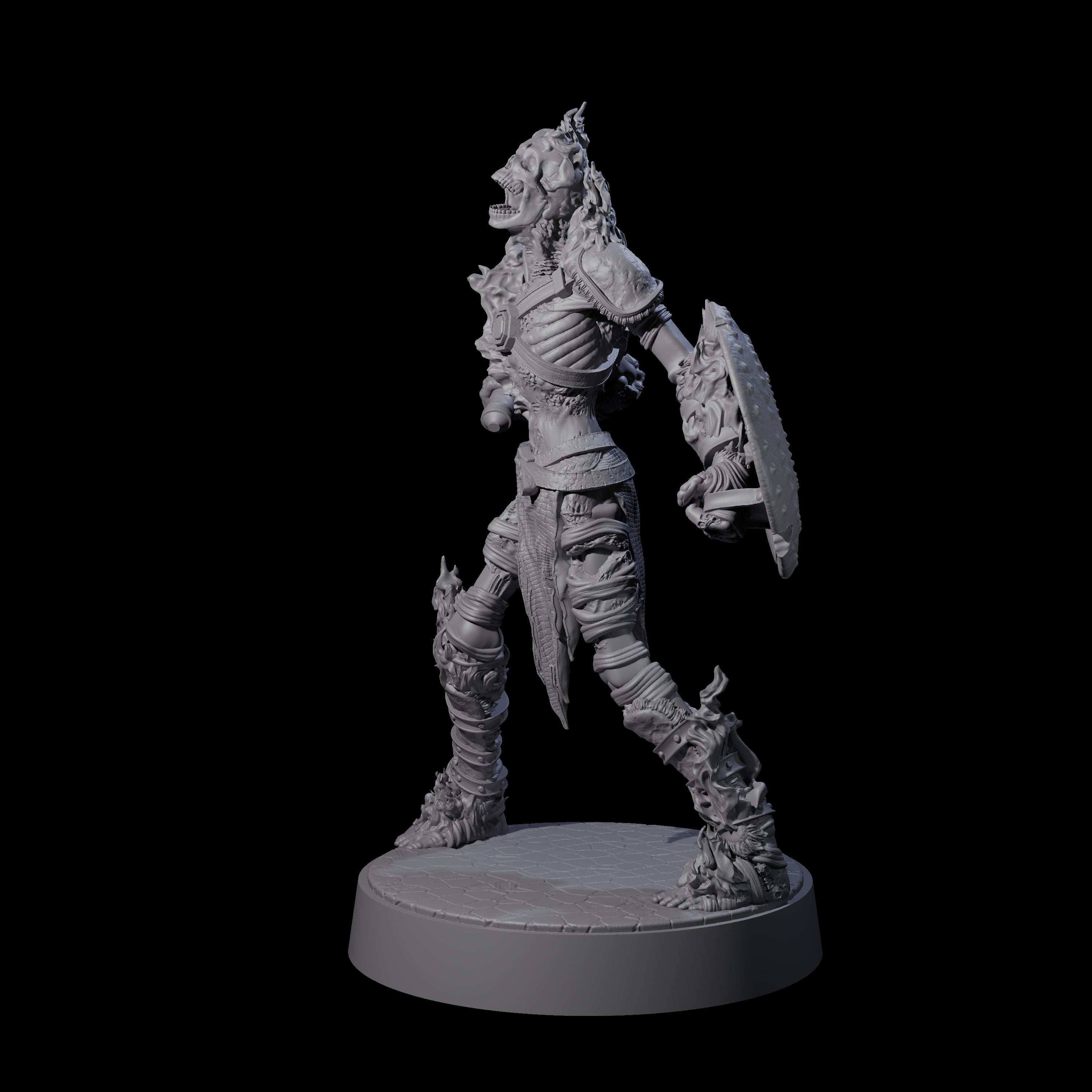 Ablaze Skeleton Thrall H Miniature for Dungeons and Dragons, Pathfinder or other TTRPGs