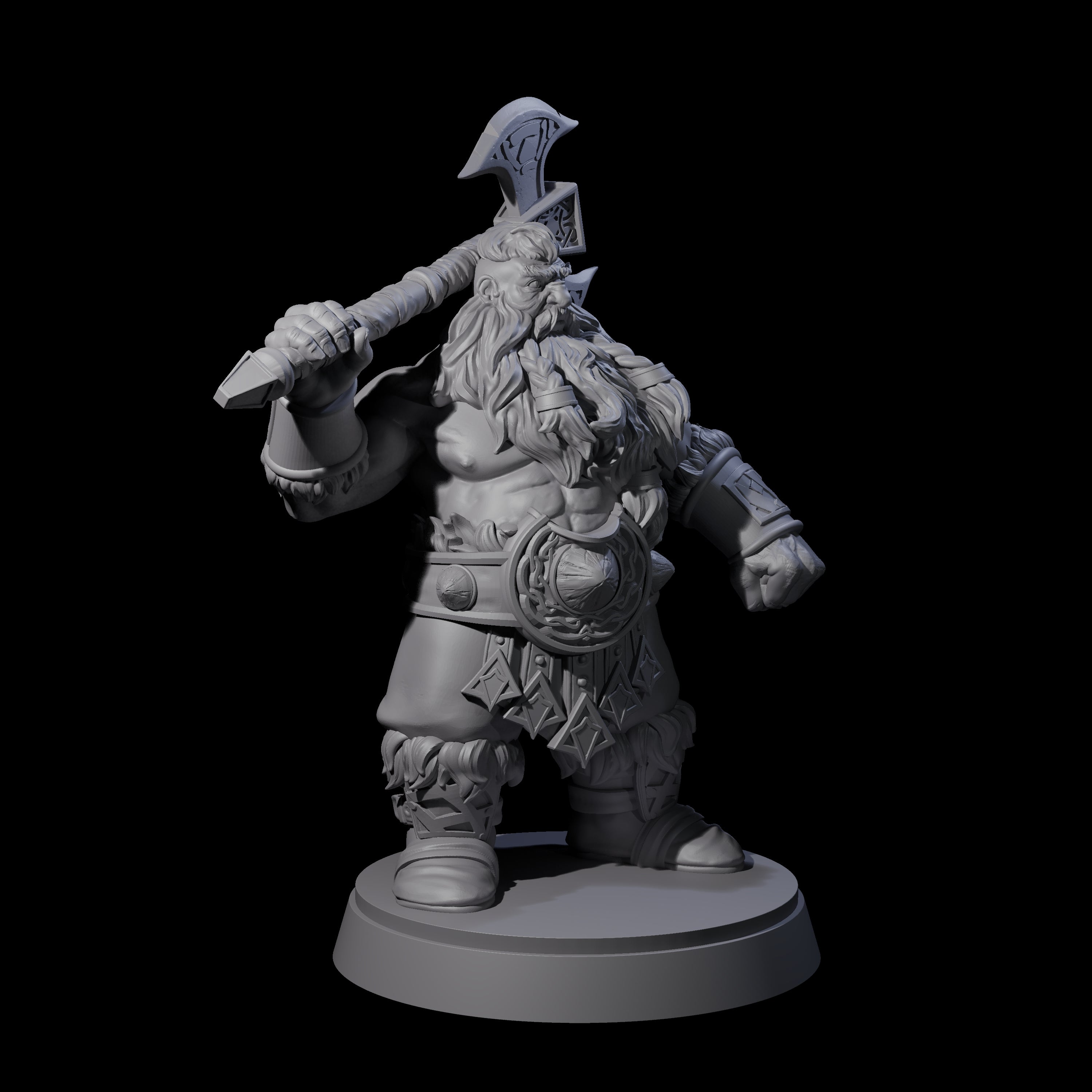 Advancing Dwarf Barbarian A Miniature for Dungeons and Dragons, Pathfinder or other TTRPGs