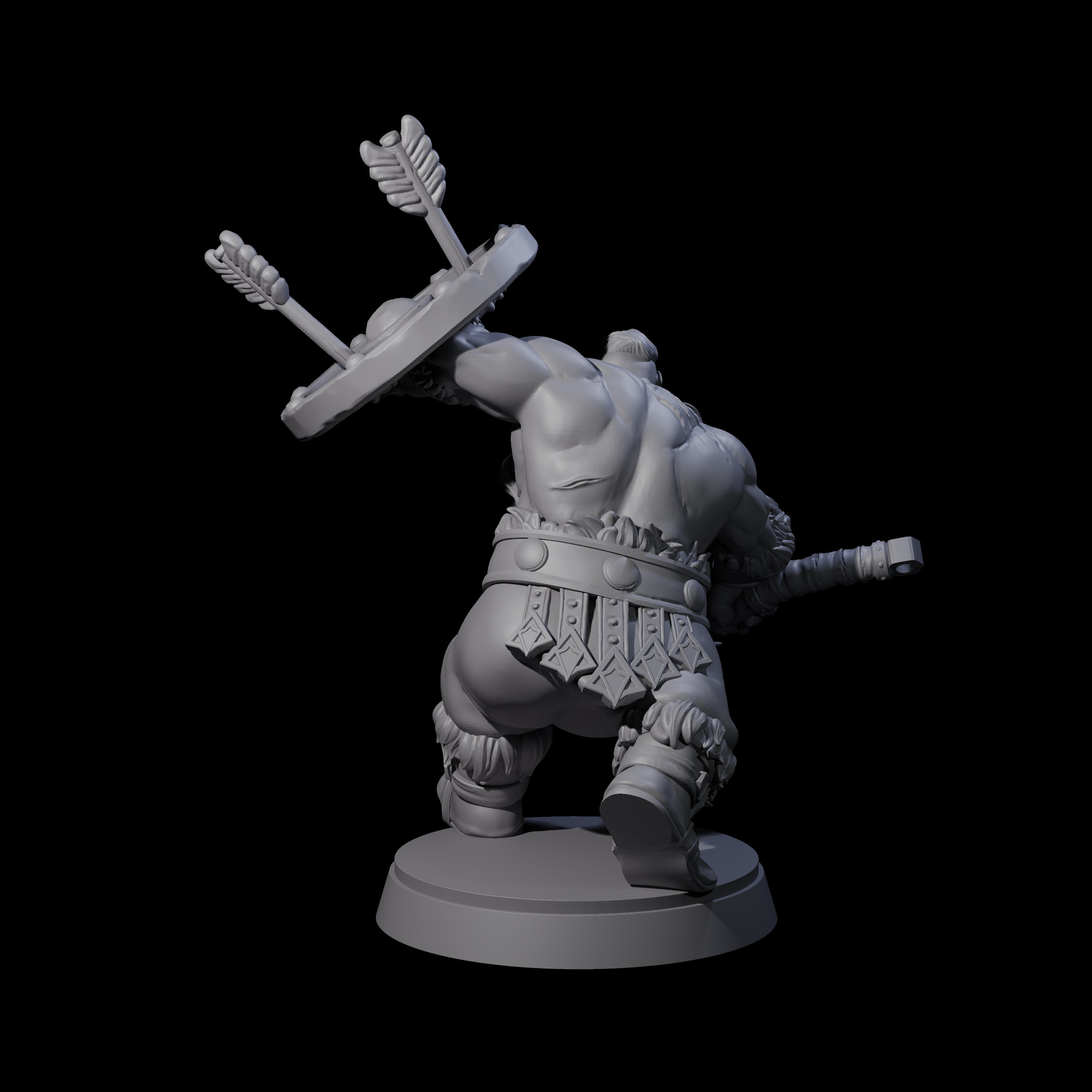 Advancing Dwarf Barbarian B Miniature for Dungeons and Dragons, Pathfinder or other TTRPGs