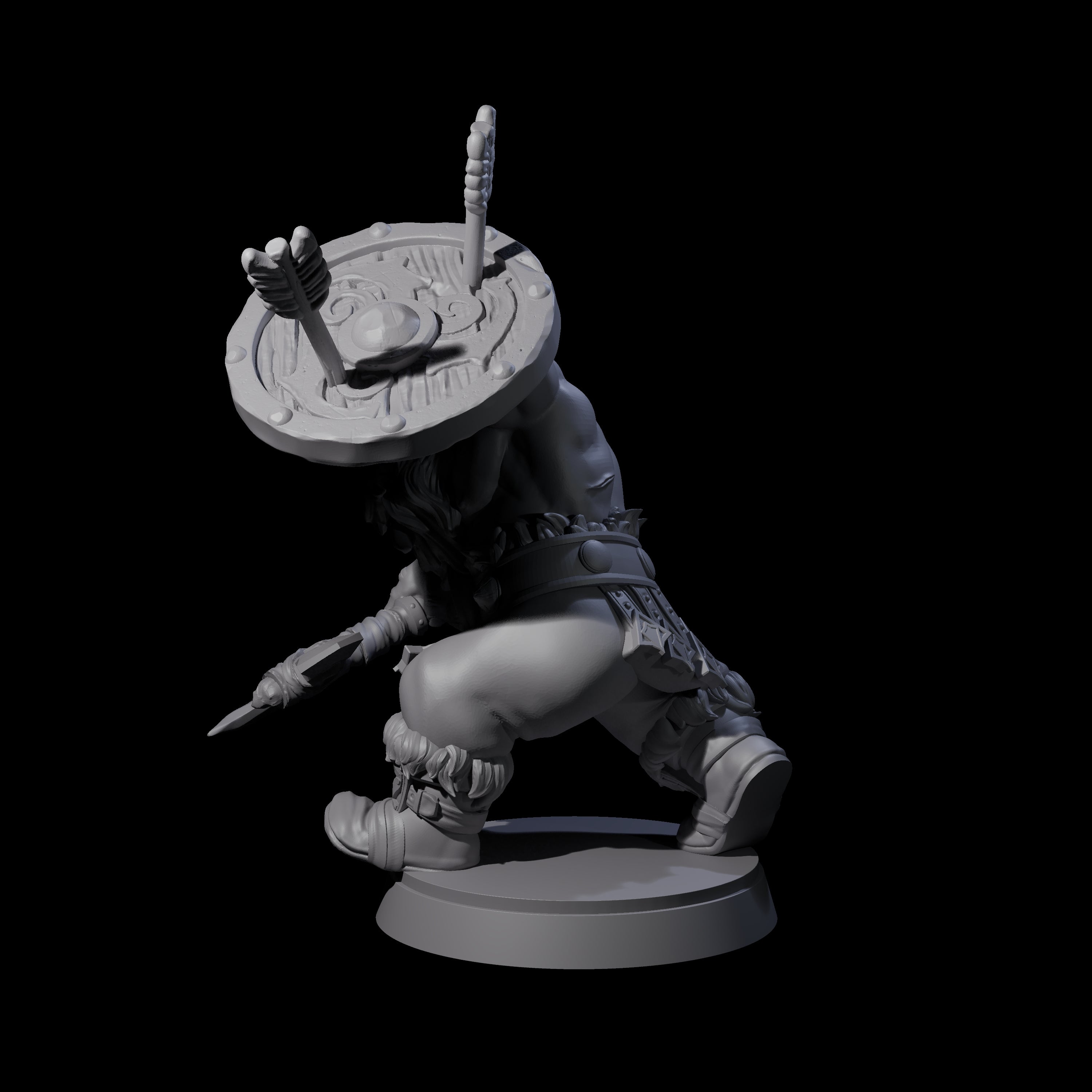 Advancing Dwarf Barbarian B Miniature for Dungeons and Dragons, Pathfinder or other TTRPGs