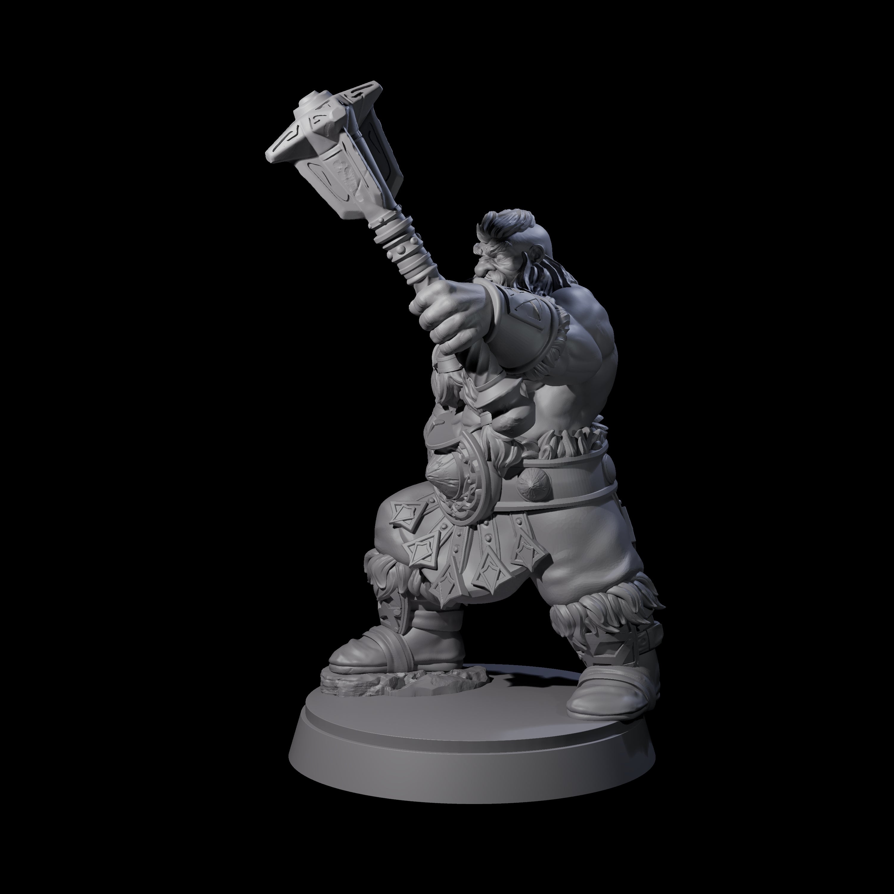Advancing Dwarf Barbarian C Miniature for Dungeons and Dragons, Pathfinder or other TTRPGs