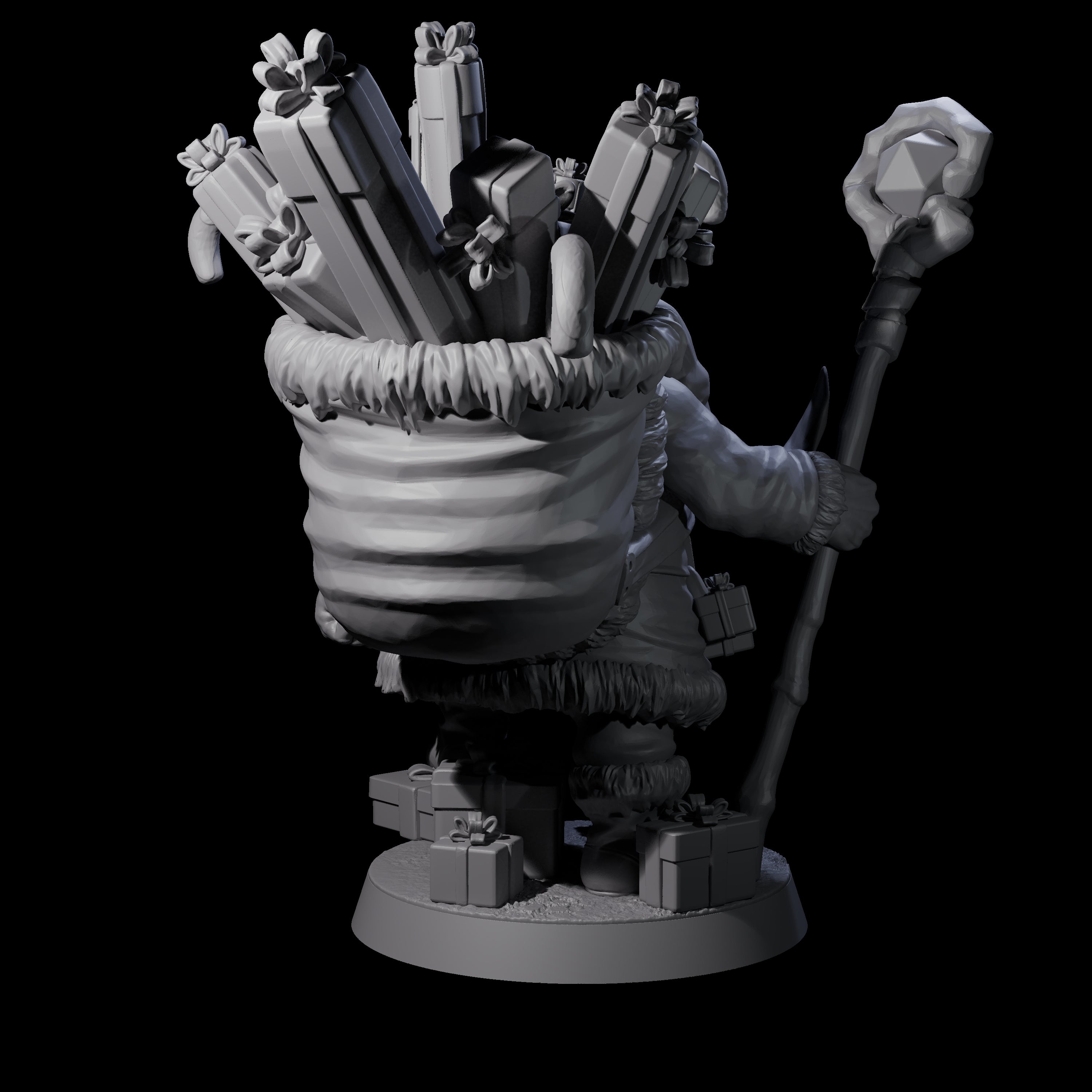 Adventurer Father Christmas Miniature for Dungeons and Dragons, Pathfinder or other TTRPGs