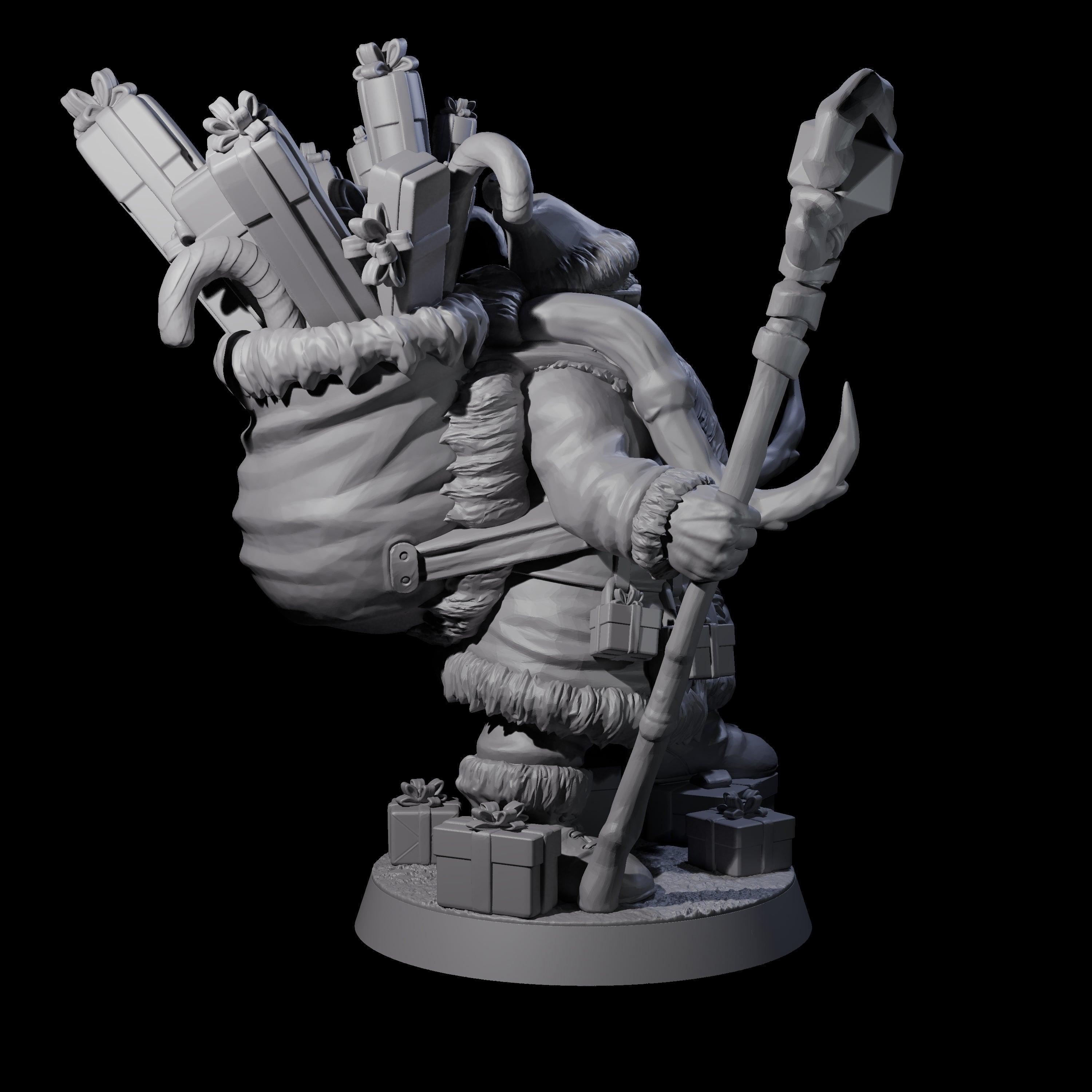 Adventurer Father Christmas Miniature for Dungeons and Dragons, Pathfinder or other TTRPGs