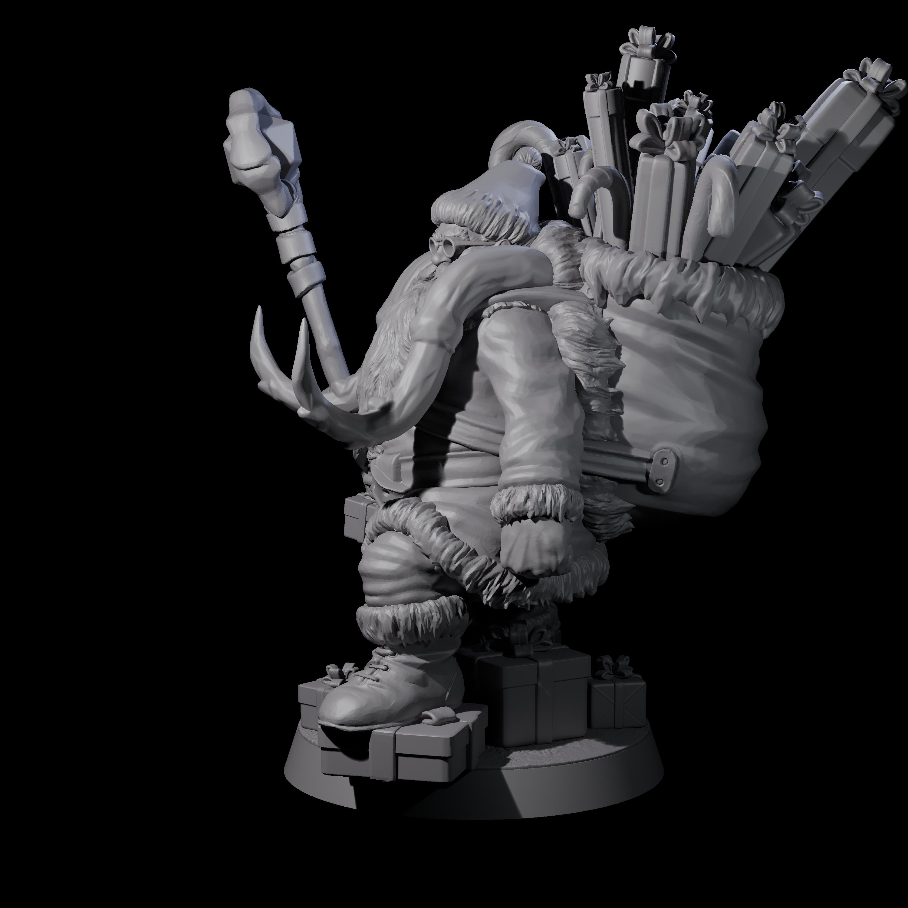 Adventurer Father Christmas Miniature for Dungeons and Dragons, Pathfinder or other TTRPGs