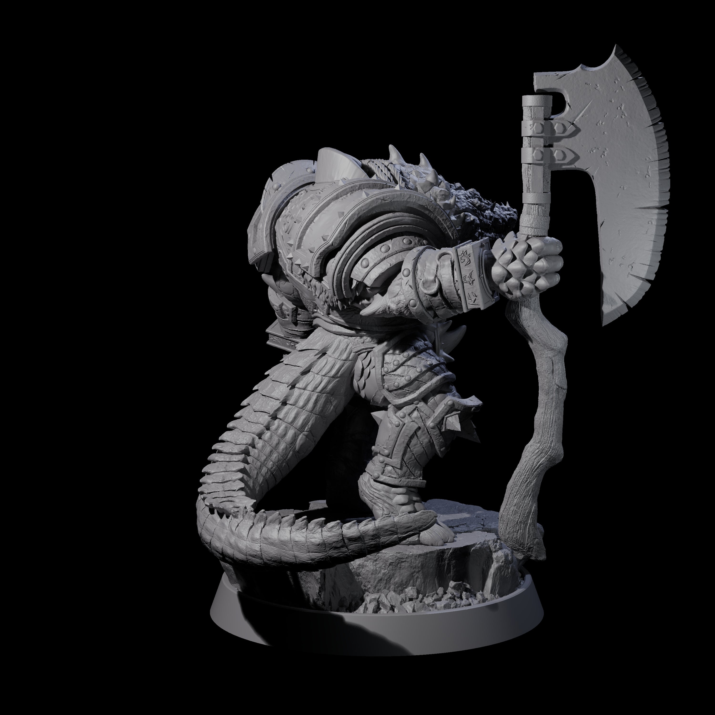 Aggressive Crocodilian Lizardfolk A Miniature for Dungeons and Dragons, Pathfinder or other TTRPGs