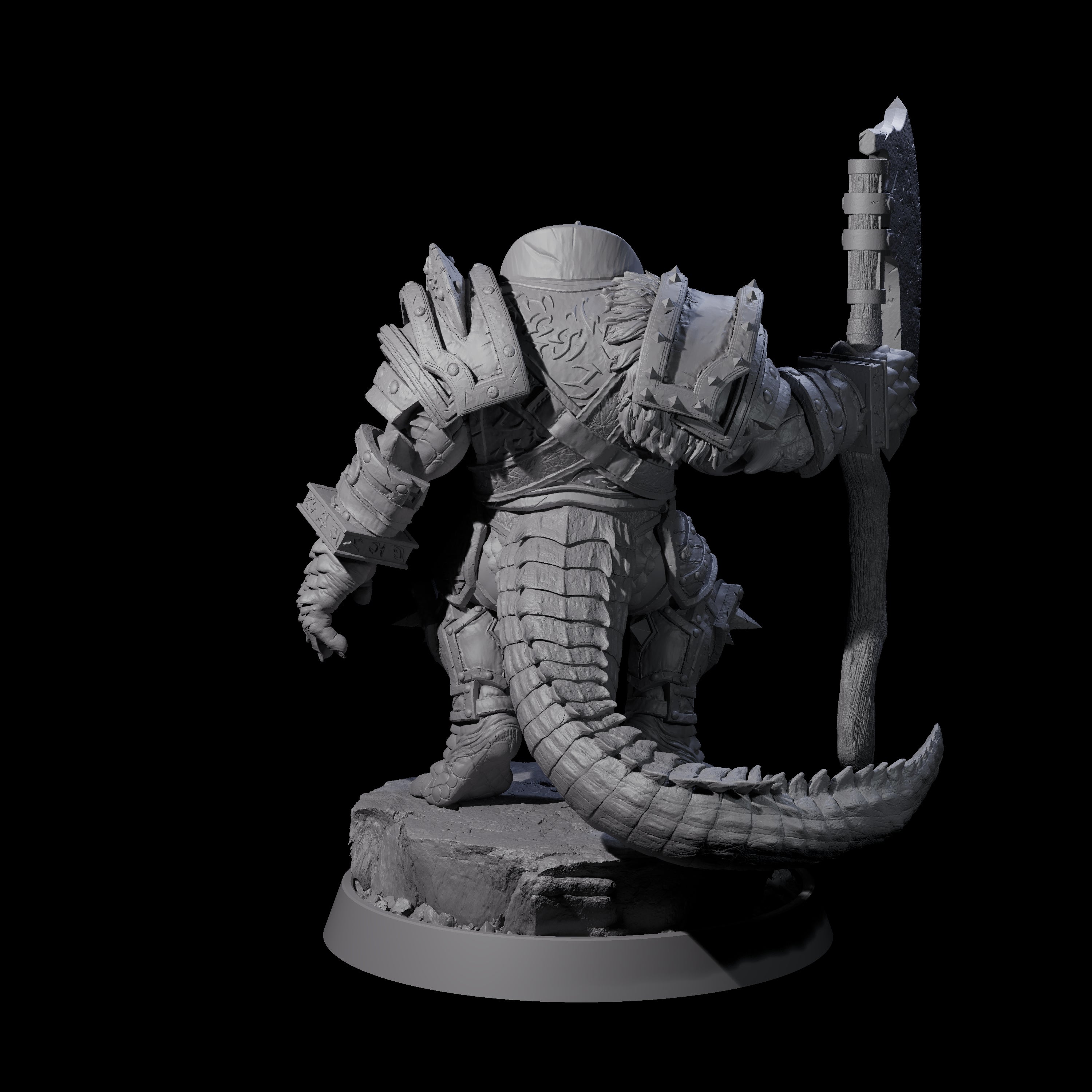 Aggressive Crocodilian Lizardfolk A Miniature for Dungeons and Dragons, Pathfinder or other TTRPGs