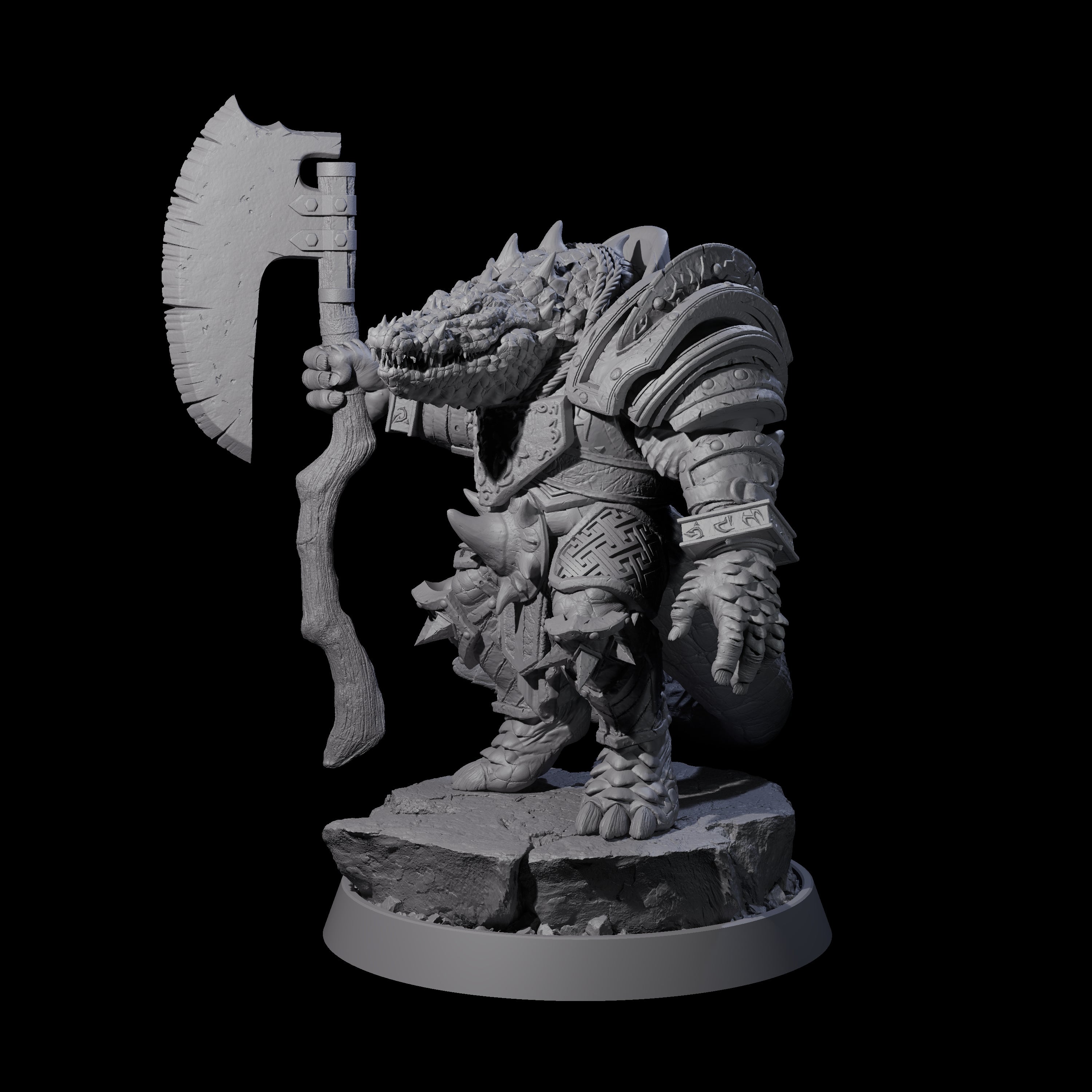 Aggressive Crocodilian Lizardfolk A Miniature for Dungeons and Dragons, Pathfinder or other TTRPGs