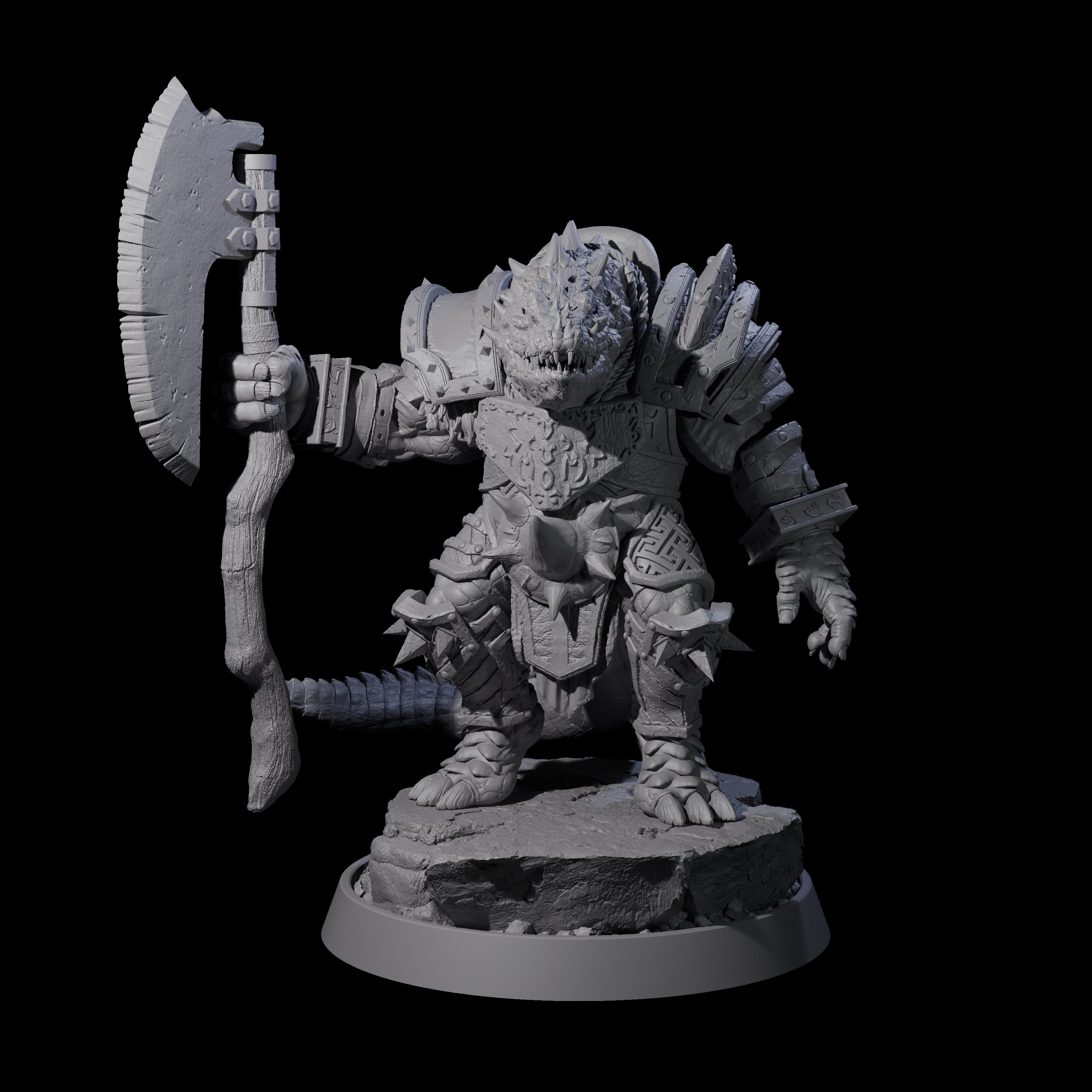 Aggressive Crocodilian Lizardfolk A Miniature for Dungeons and Dragons, Pathfinder or other TTRPGs