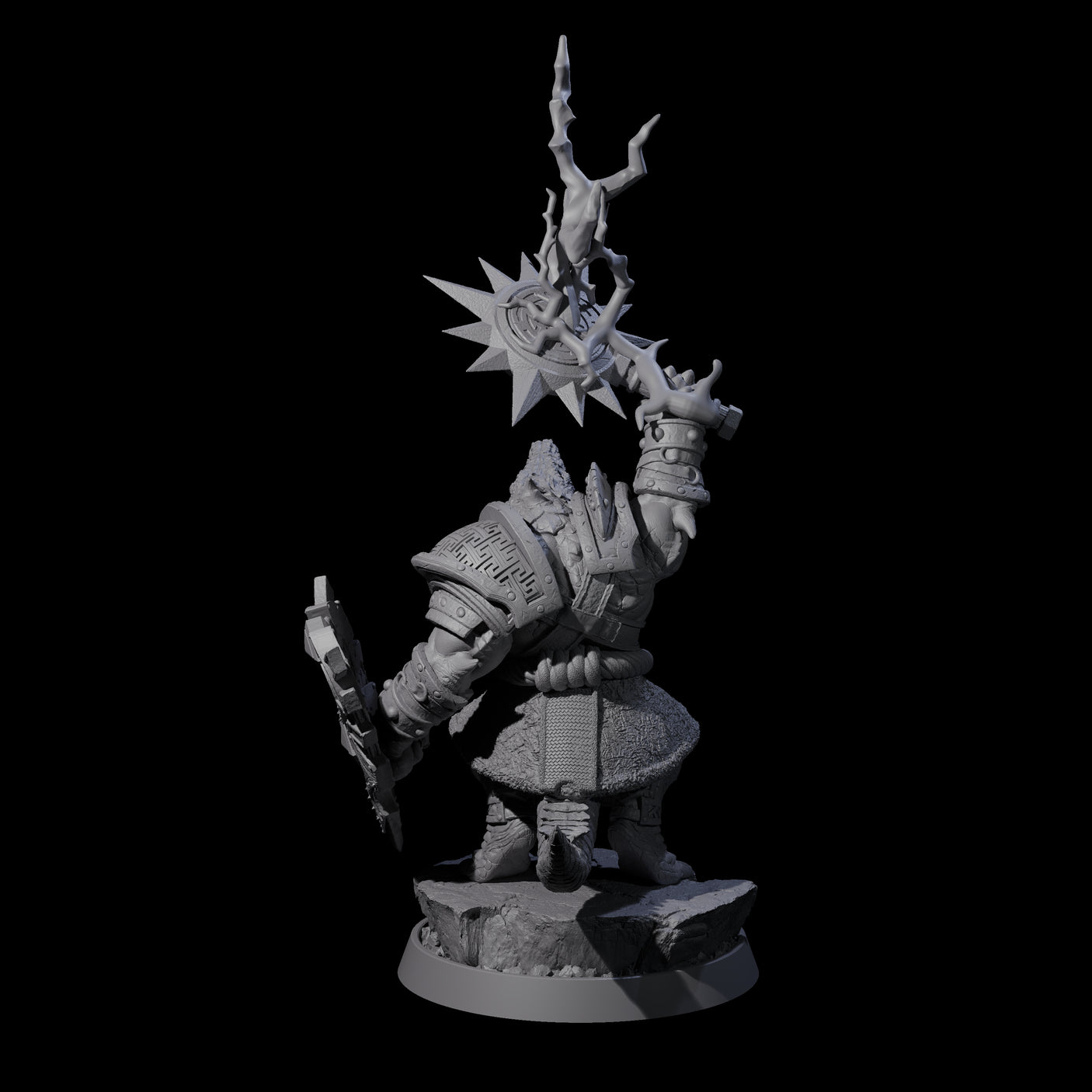 Aggressive Crocodilian Lizardfolk B Miniature for Dungeons and Dragons, Pathfinder or other TTRPGs
